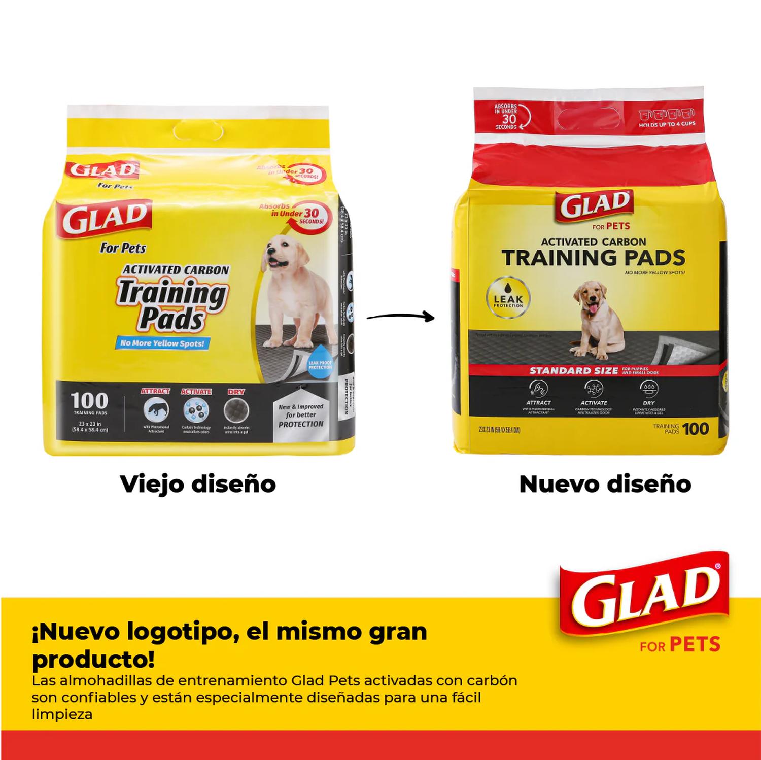 Glad Tapete Entrenador Perro Glad Convierte Orina a Gel 14pz