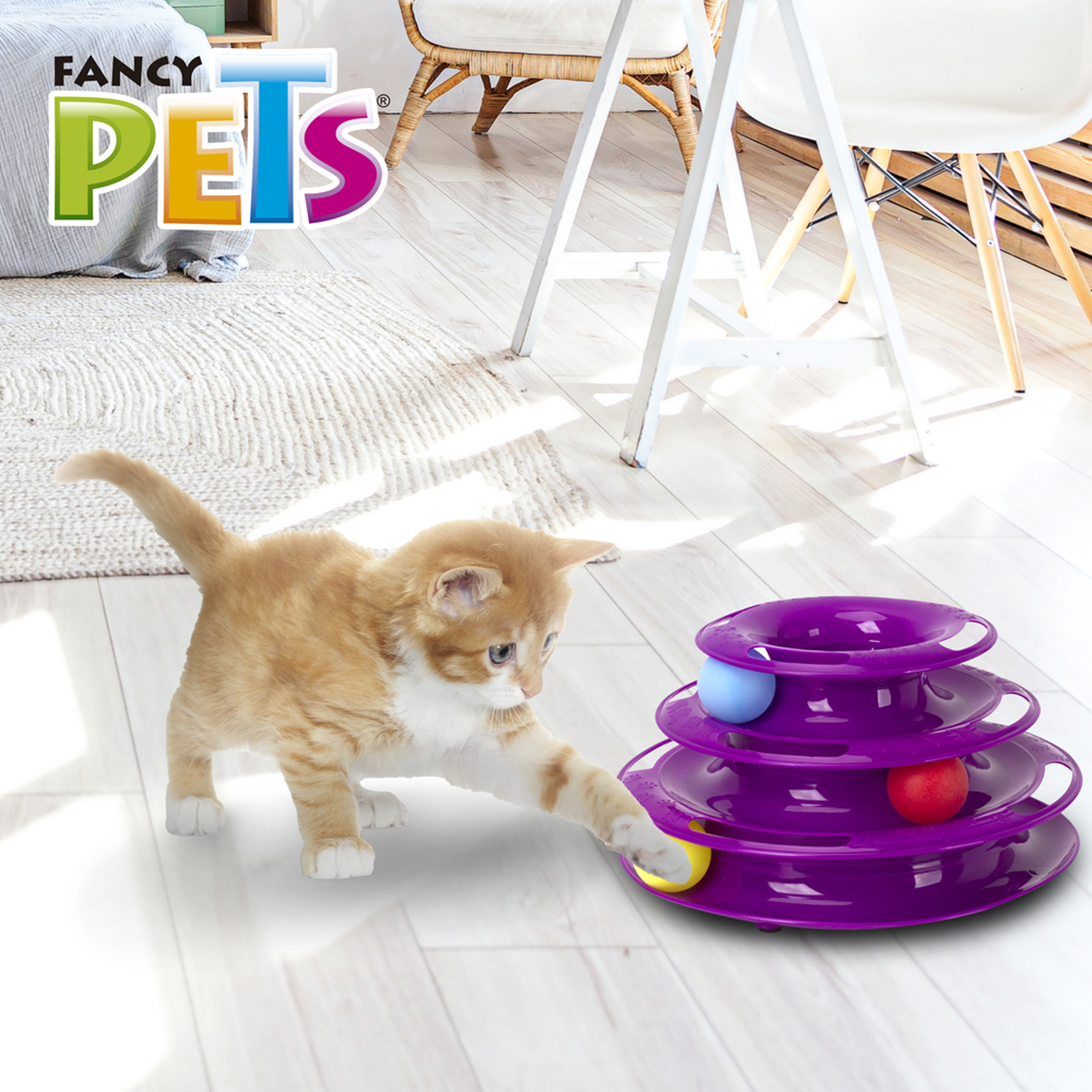 Fancy Pets Juguete para gatos interactivo torre play 50 cms