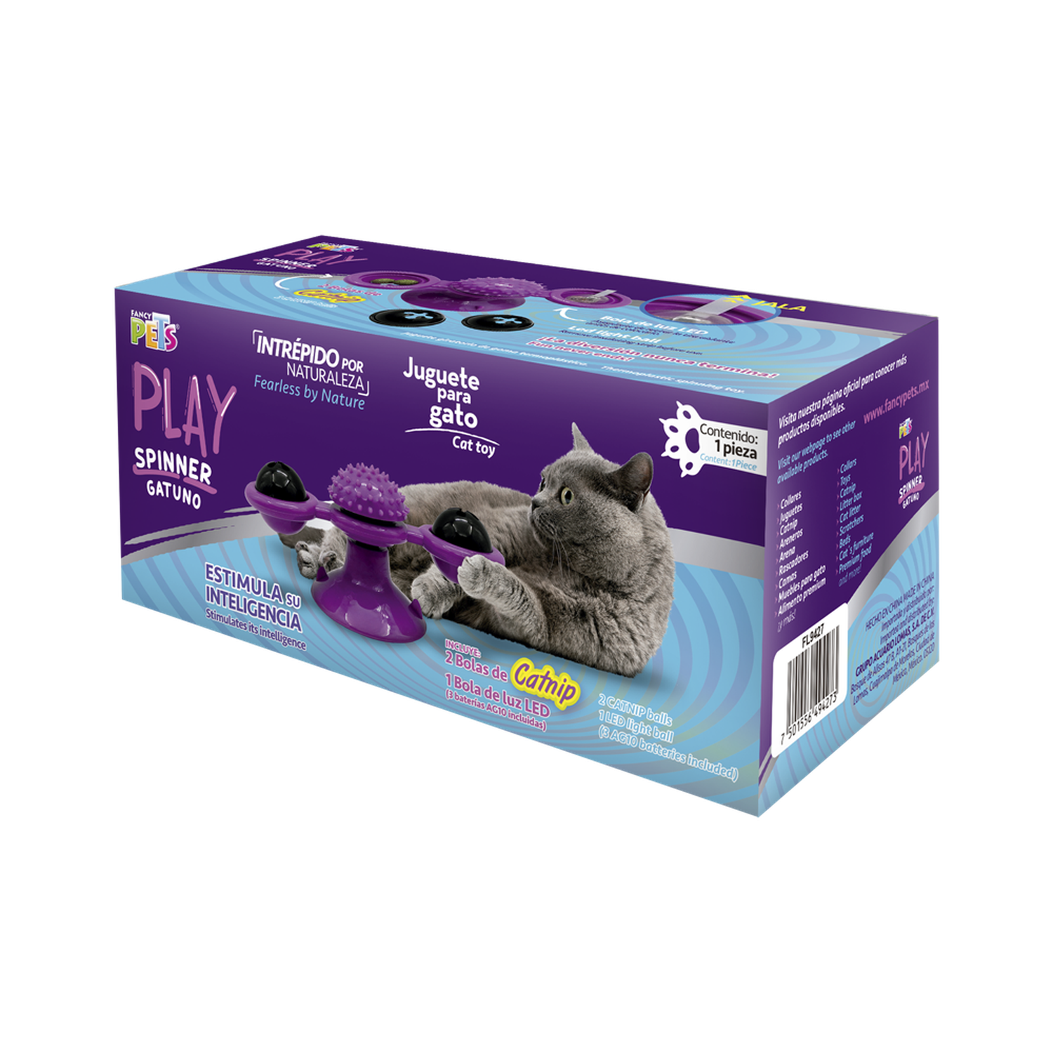 Fancy Pets Juguete gato interactivo spinner gatuno Catnip