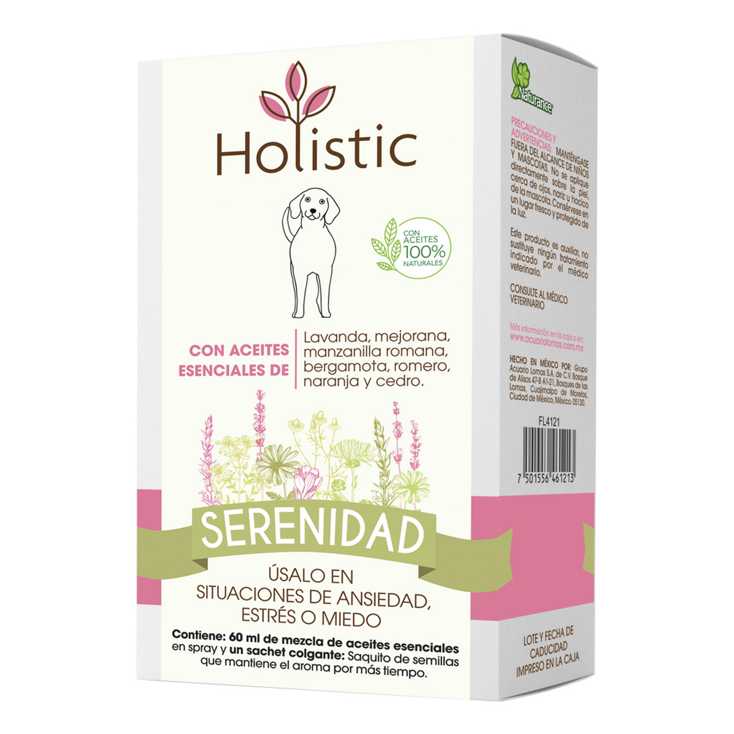 Naturance Holistic Aromatherapy dogs bottle 60ml serenity