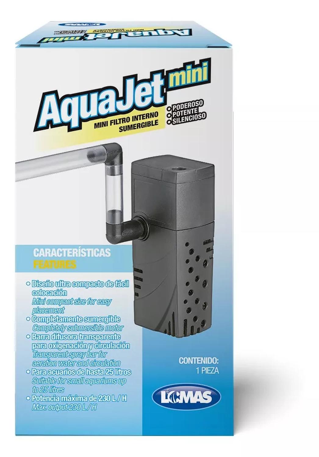 Lomas filtro interno sumergible para acuario Aqua-Jet Mini 25L