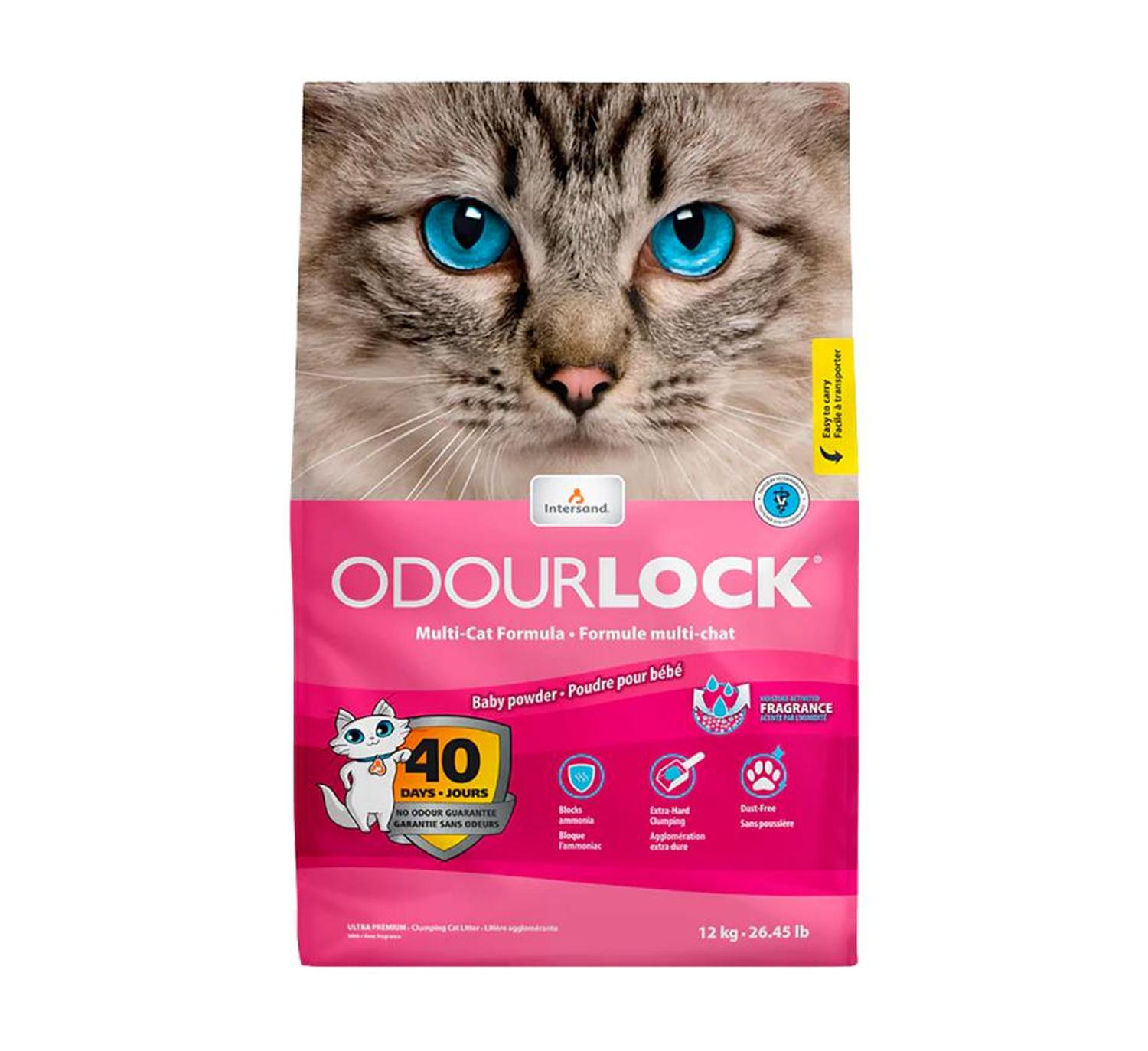 Intersand Arena gato aglutinante talco Odor Lock 11.35kg