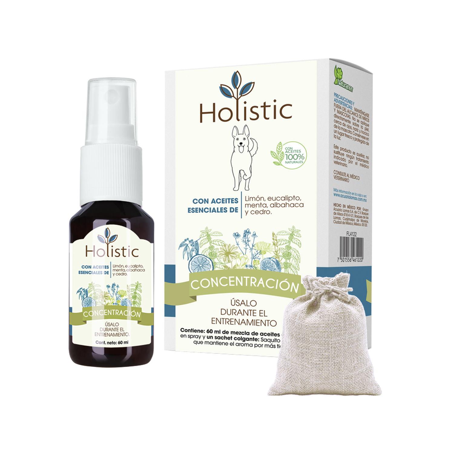 Naturance Holistic Aromatherapy for dogs 60ml bottle concentration