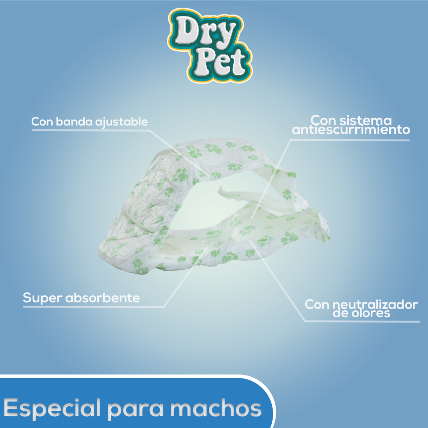Fancy Pets Pañales para perro macho tamaño mediano 12 piezas