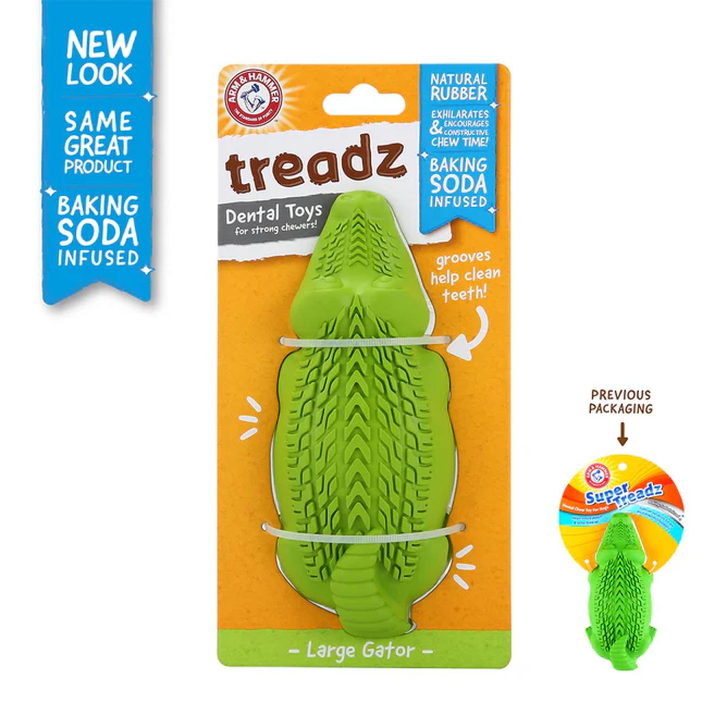 Arm & Hammer Treadz Juguete Dental para Perro Cocodrilo Grande