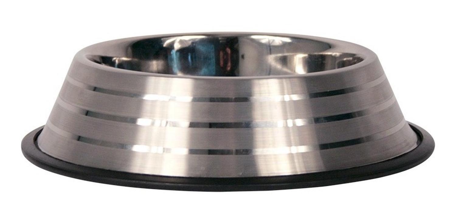 Ribbed Steel Dog Dish 236 ml