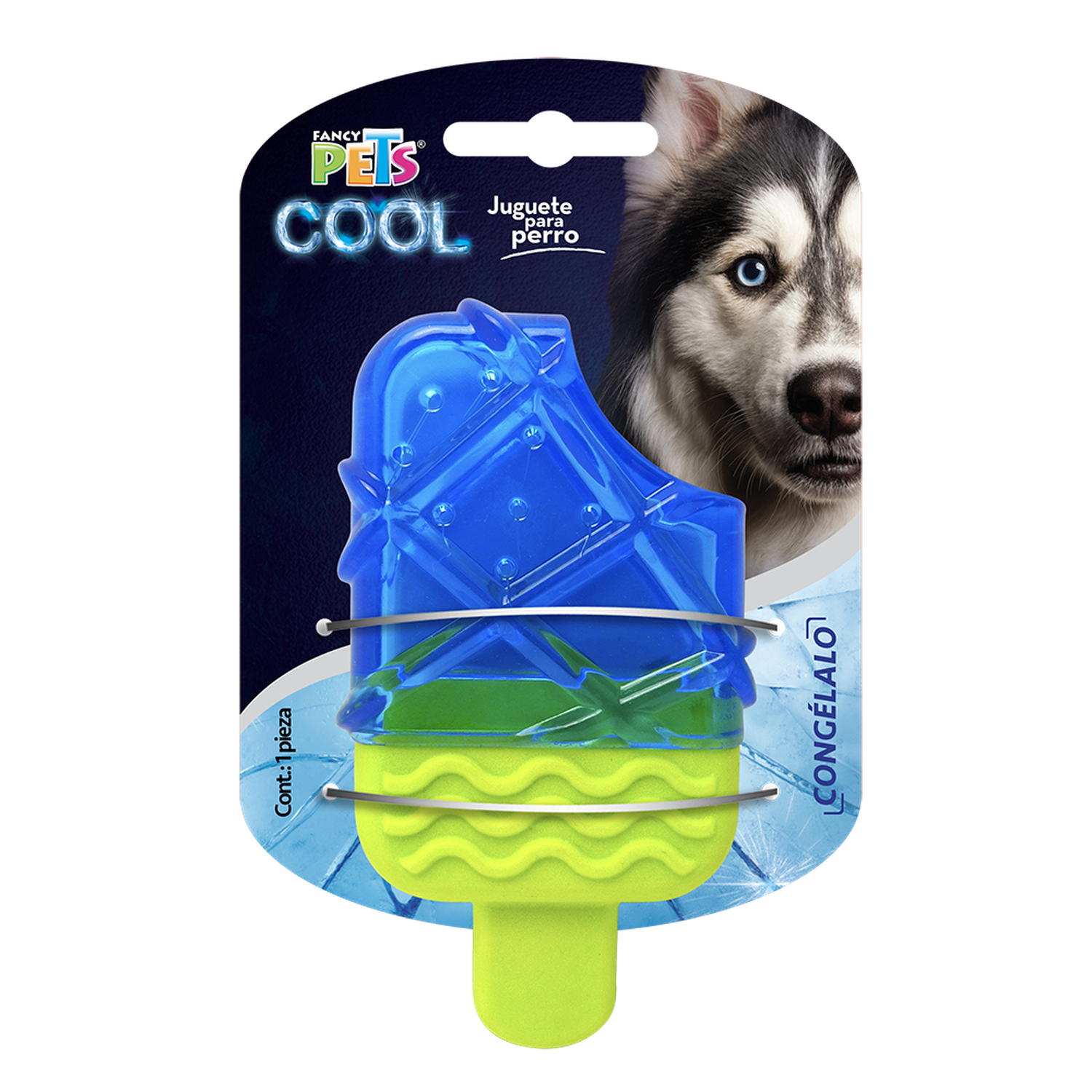 Juguete refrescante perro clima caliente congelable paleta cool