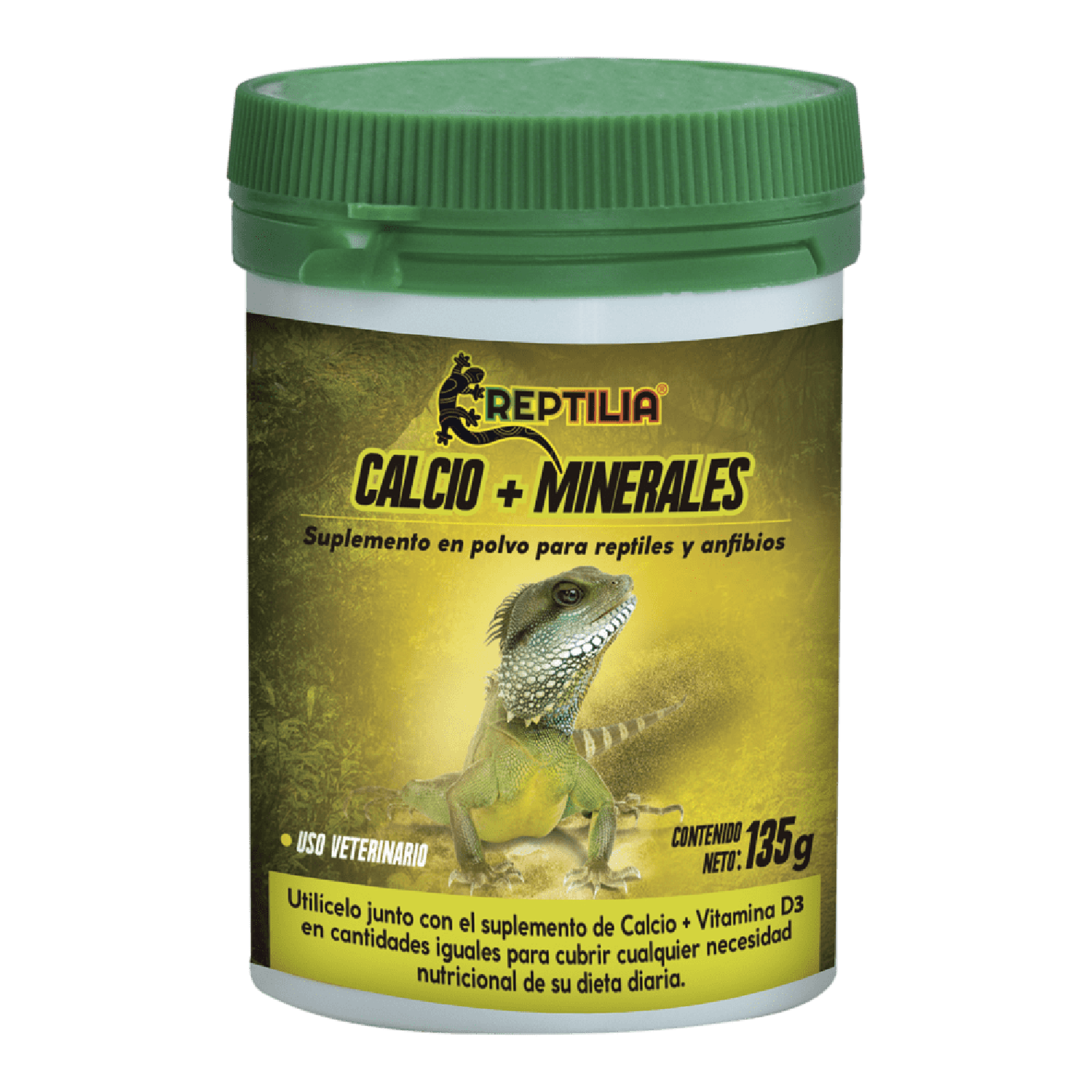 Suplemento calcio y minerales para iguanas, geckos, ranas
