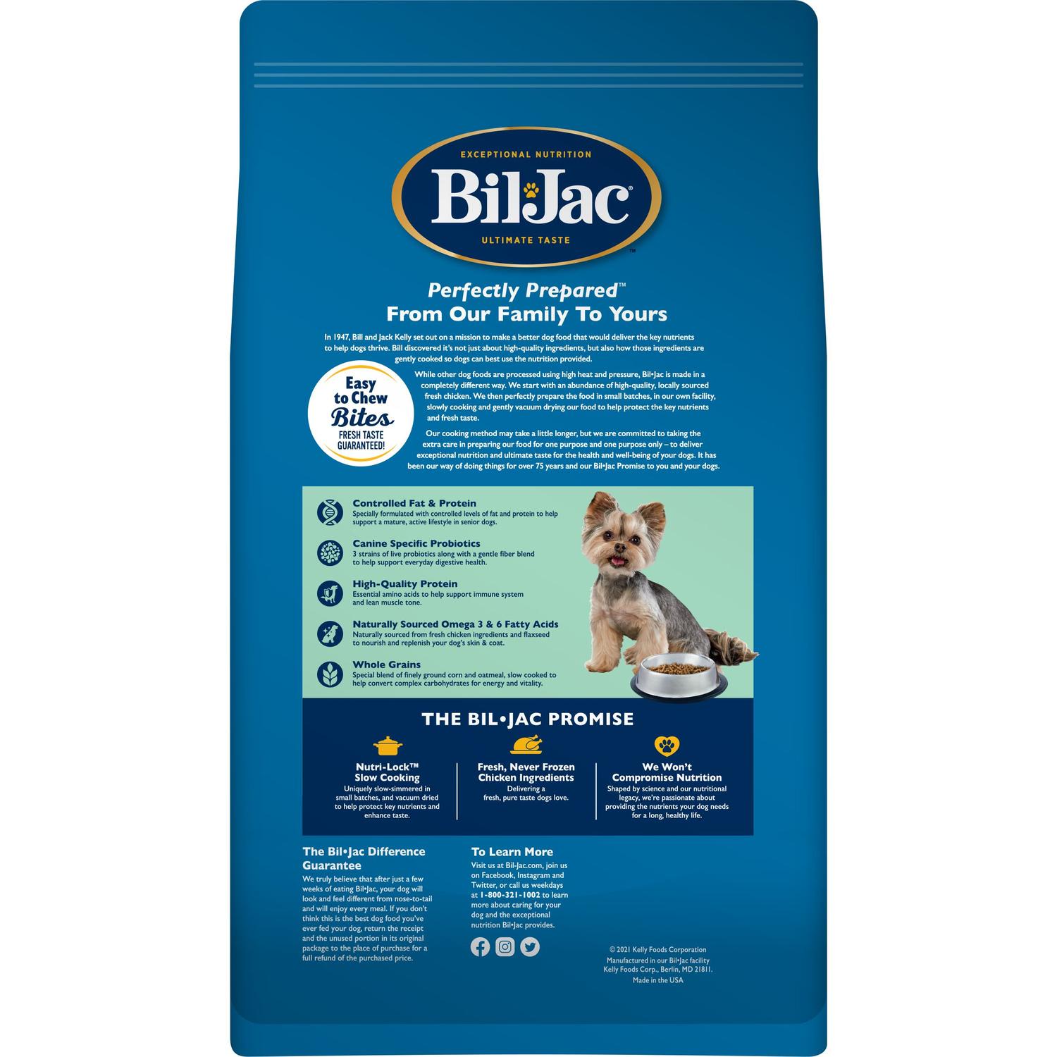 Bil-Jac alimento perro senior formula selecta raza chica 2.72 kg
