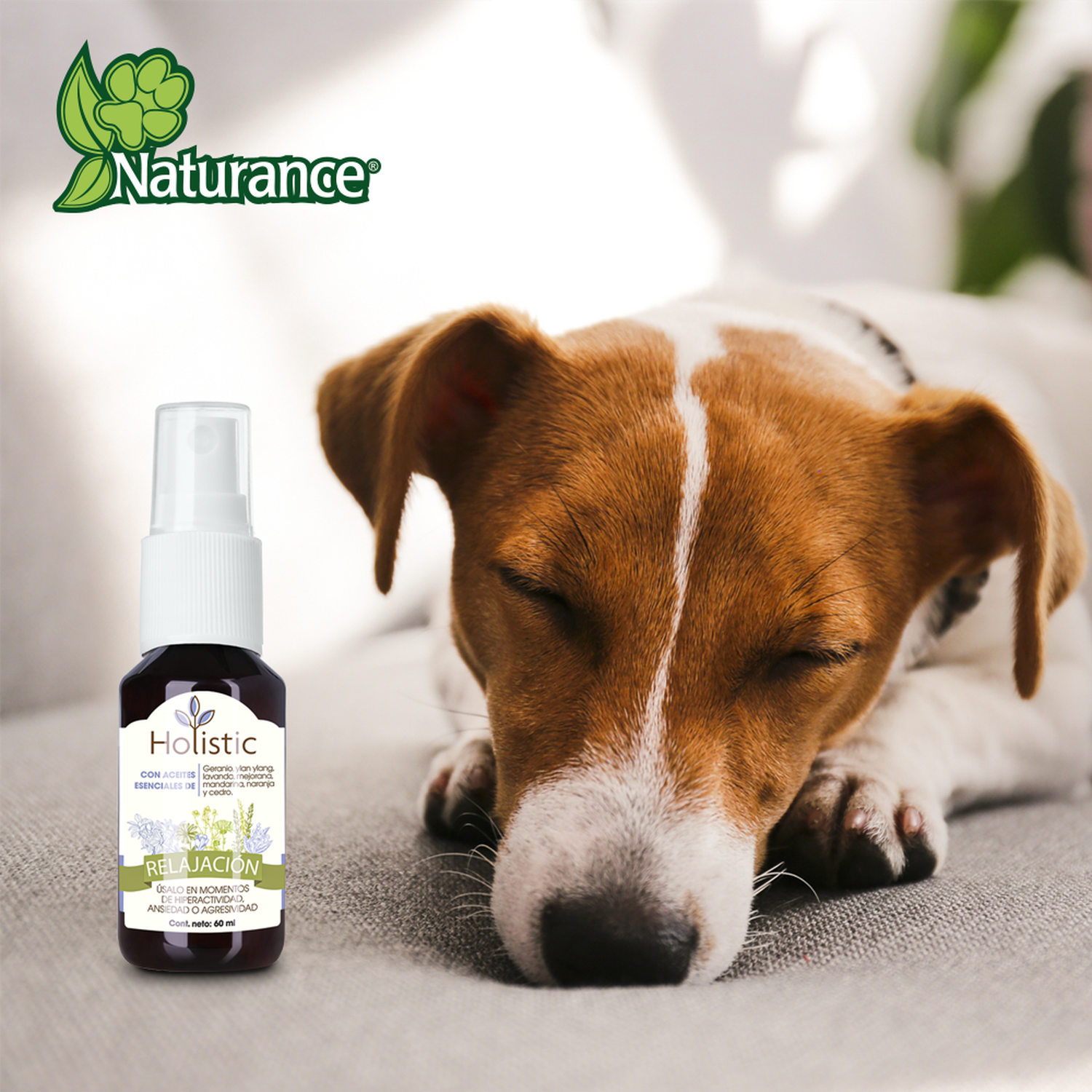 Naturance Holistic Aromatherapy dogs bottle 60ml relaxation