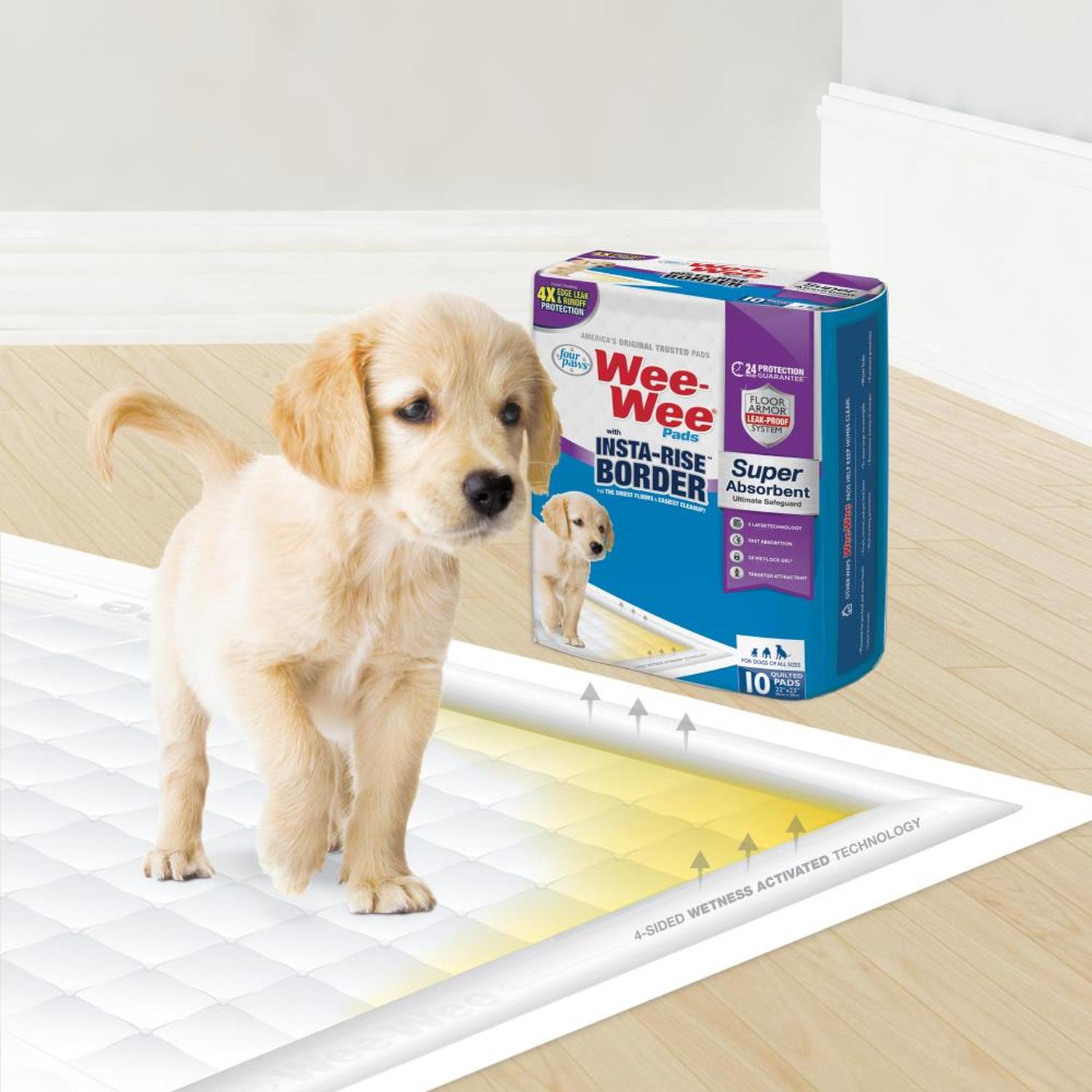 Tapete entrenador perro Wee-Wee Pads con borde 55x58 10 pzas
