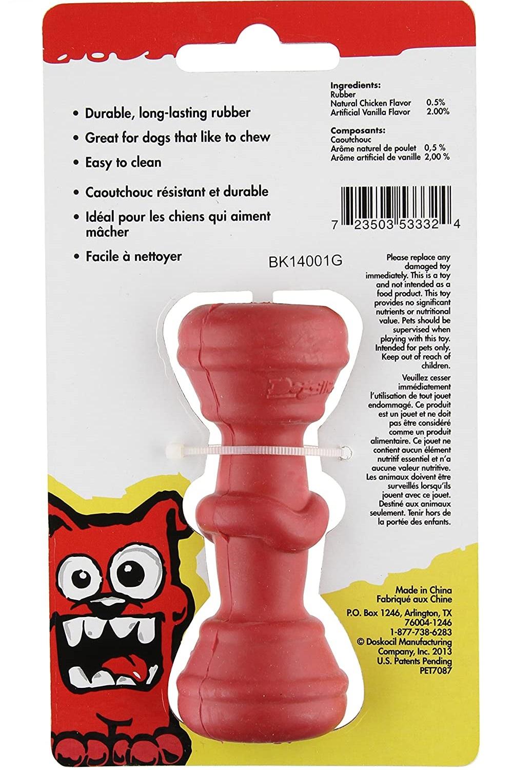 Juguete Para Perro Dogzilla Rubber Bone Para Premios