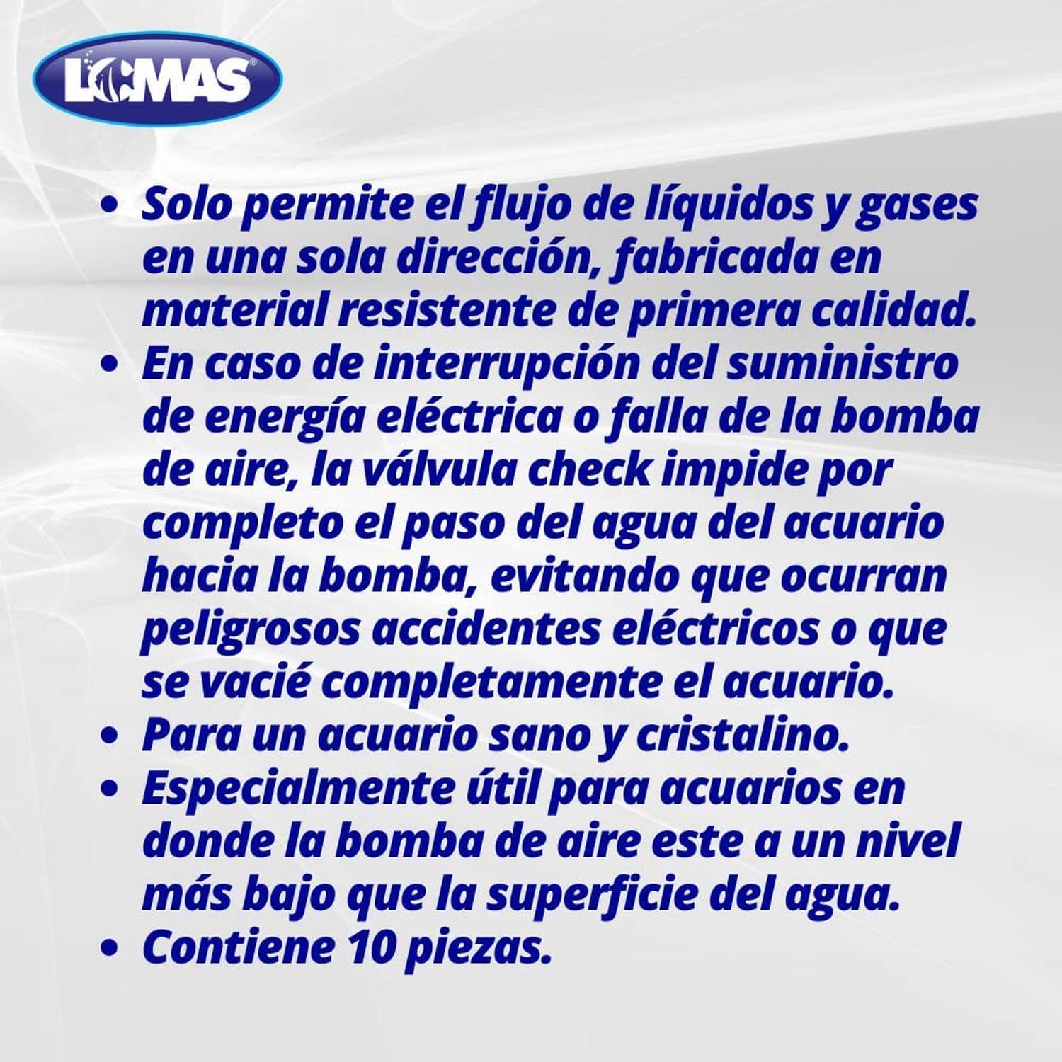 Valvula Check - Bolsa De 10 Pzas Antiretorno Para Acuario