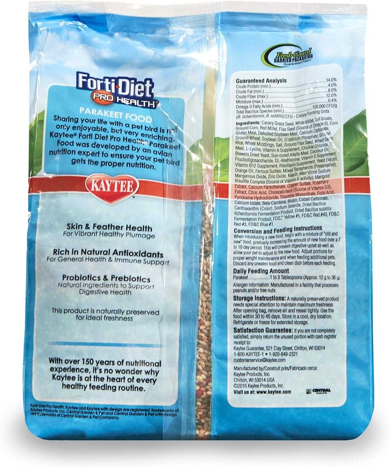 Premium Kaytee FortiDiet ProHealth Parakeet Food 907 gr