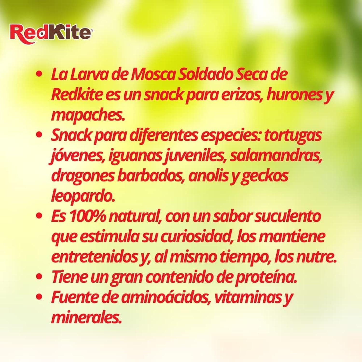 Redkite larva de mosca soldado para huron erizo mapache 30g