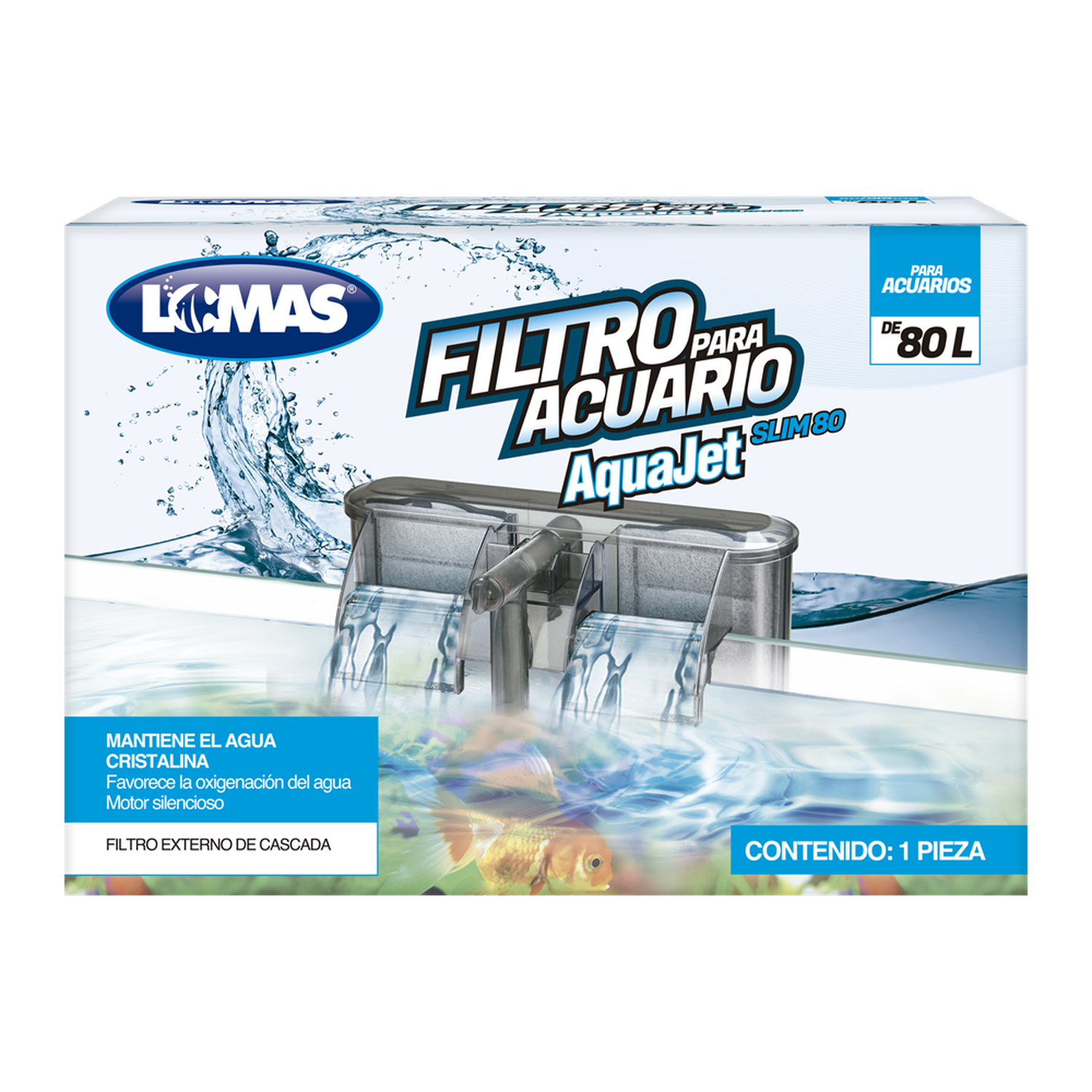 Lomas Filtro externo pecera de cascada AquaJet Slim 80litros