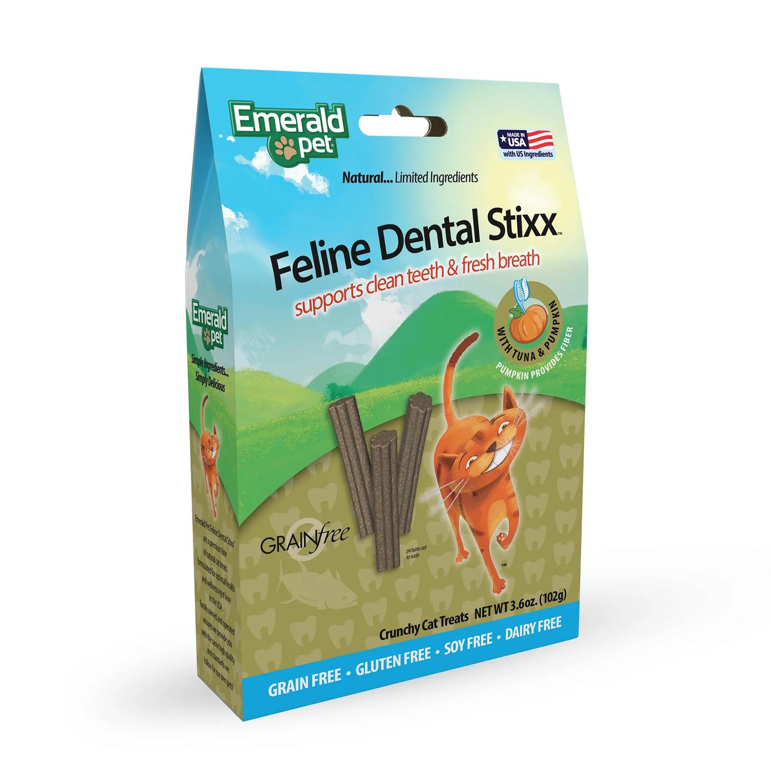 Premio dental para gatos Emerald Pet Dental Stixx Atún 102g