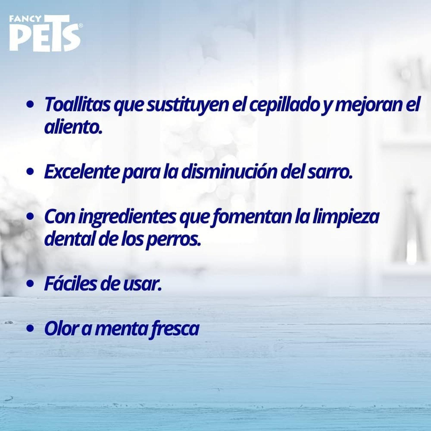 Fancy Pets Toallas Dentales Para Perros disminuye sarro