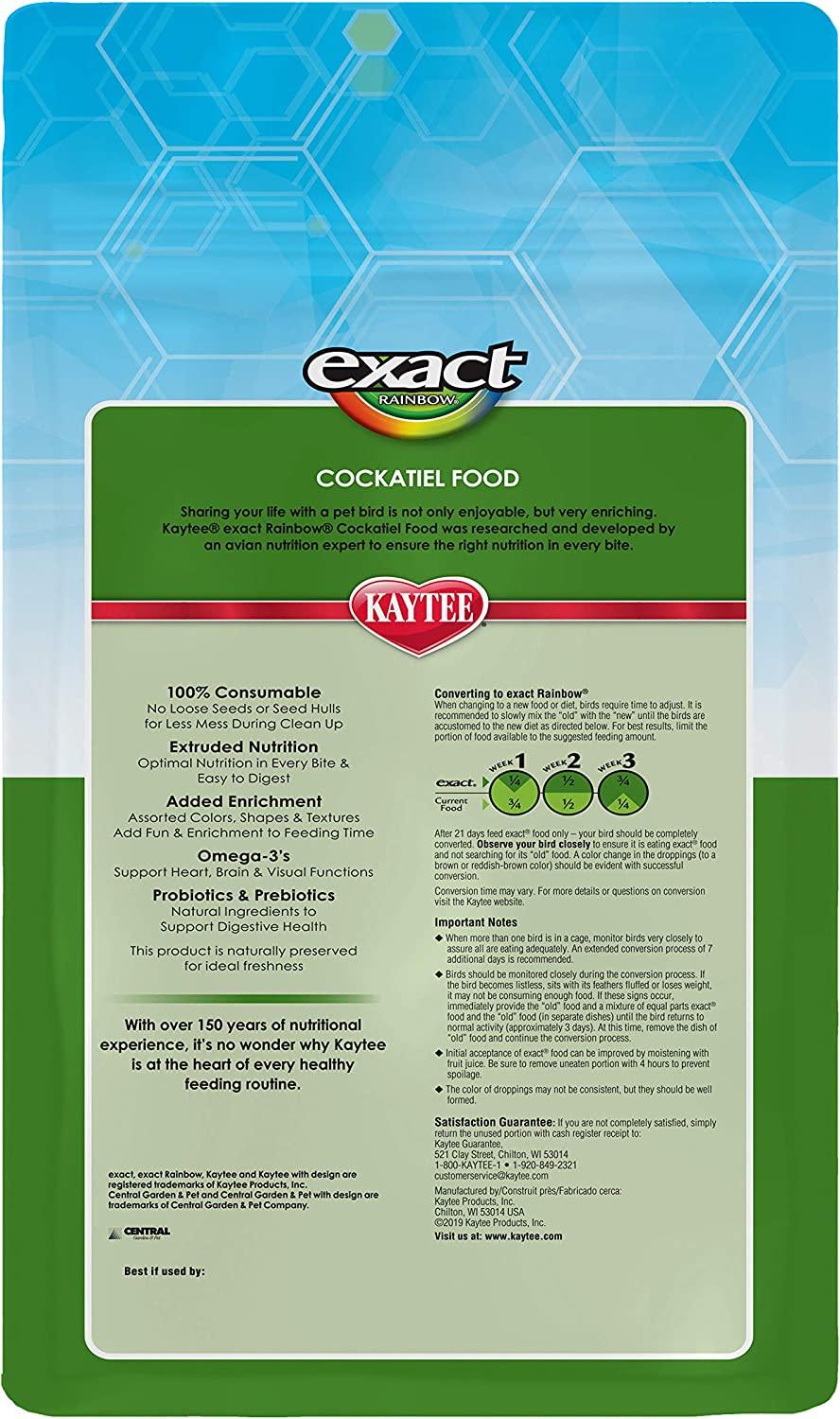 Kaytee Exact Rainbow Nymph Premium Food 1.36 kg