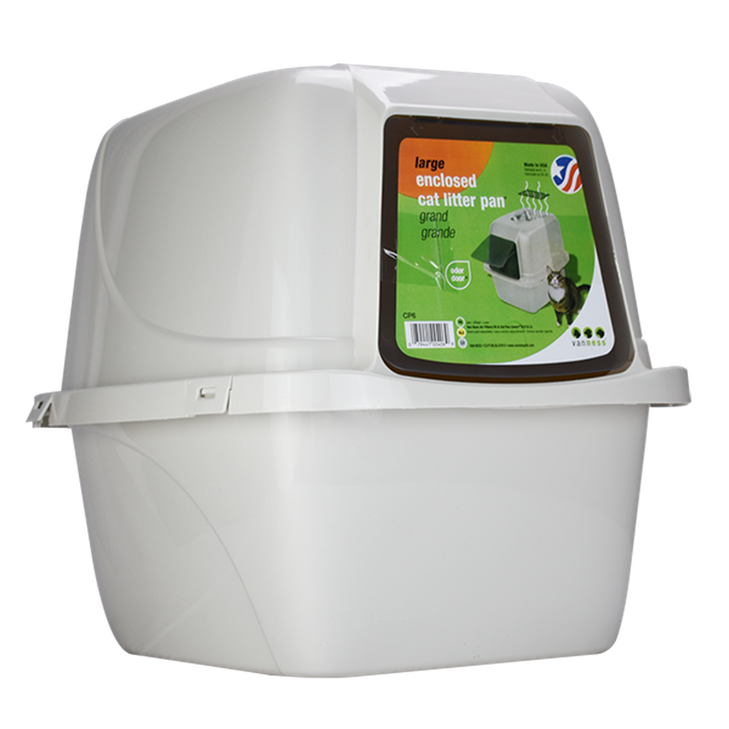 Arenero para gato Van Ness cubierto con puerta 49x37x43
