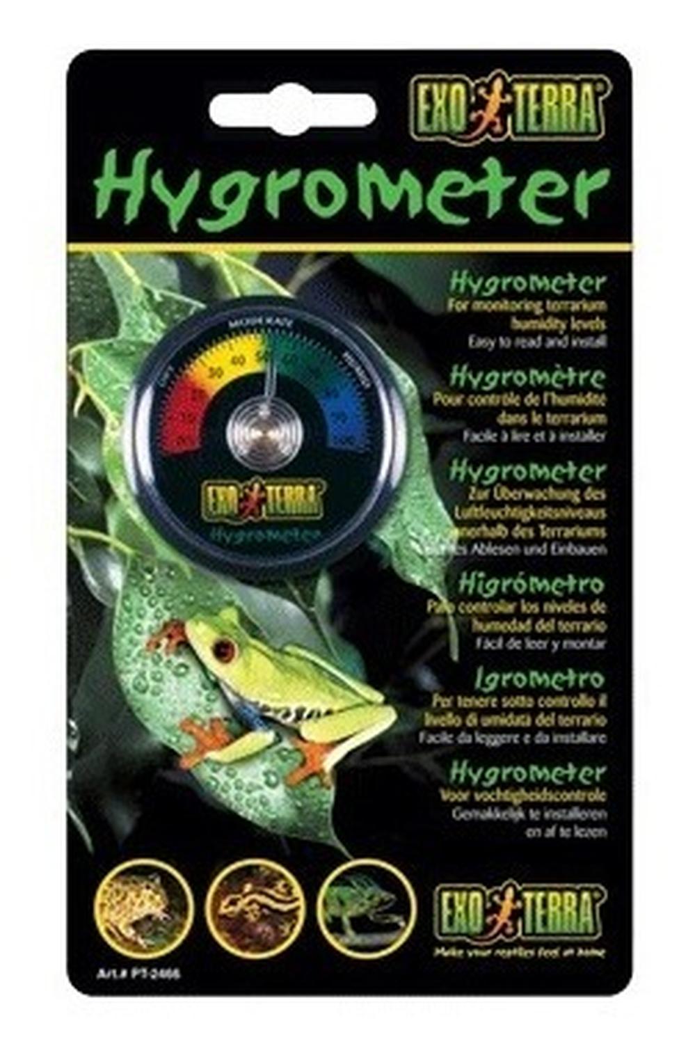 Rept-o-meter Higrometro De Reloj Exo Terra Mide Humedad