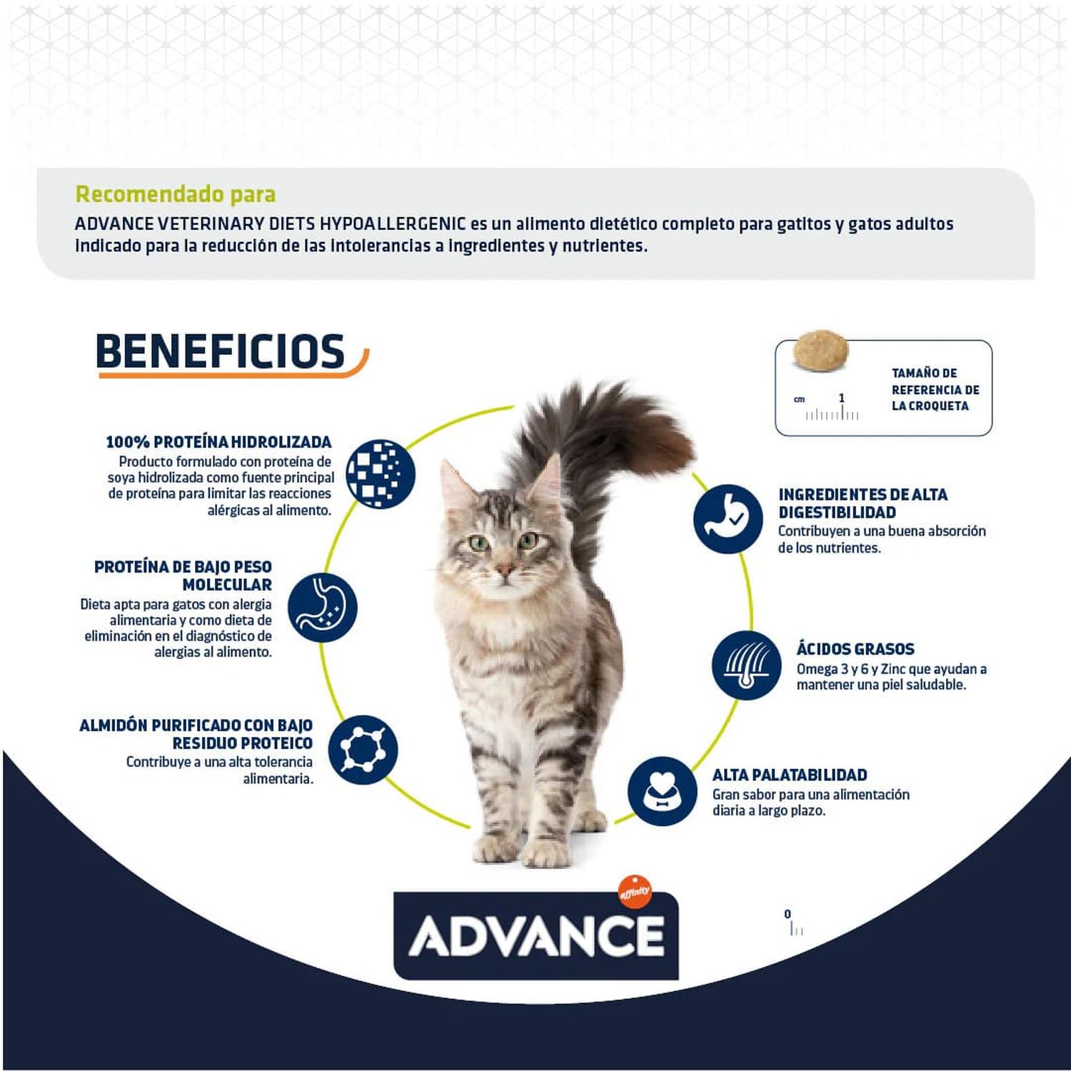 Advance alimento para gato Hypoallergenic 1.25kg | G.Valkyria - imagen 3