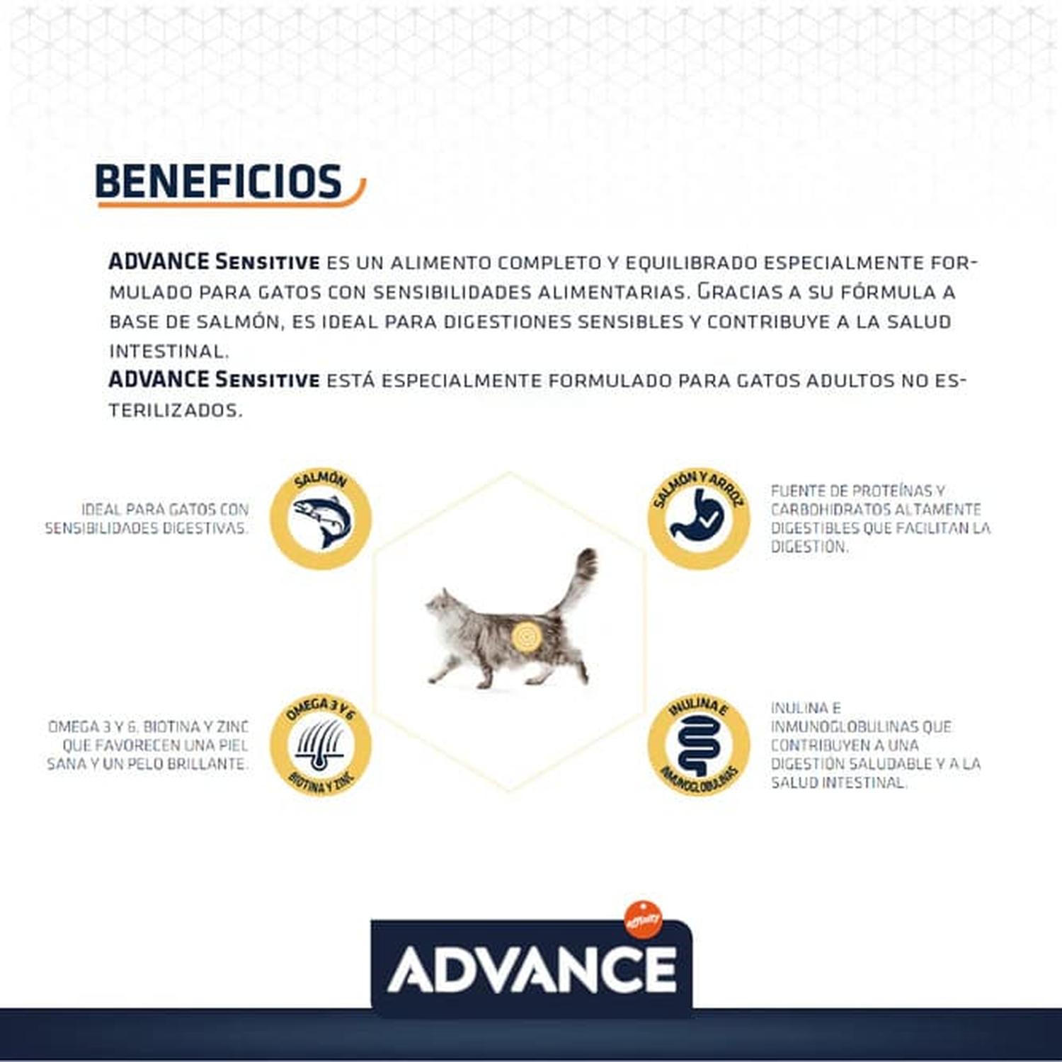 Advance alimento para gato Sensitive Salmon 3Kg | G.Valkyria - imagen 2