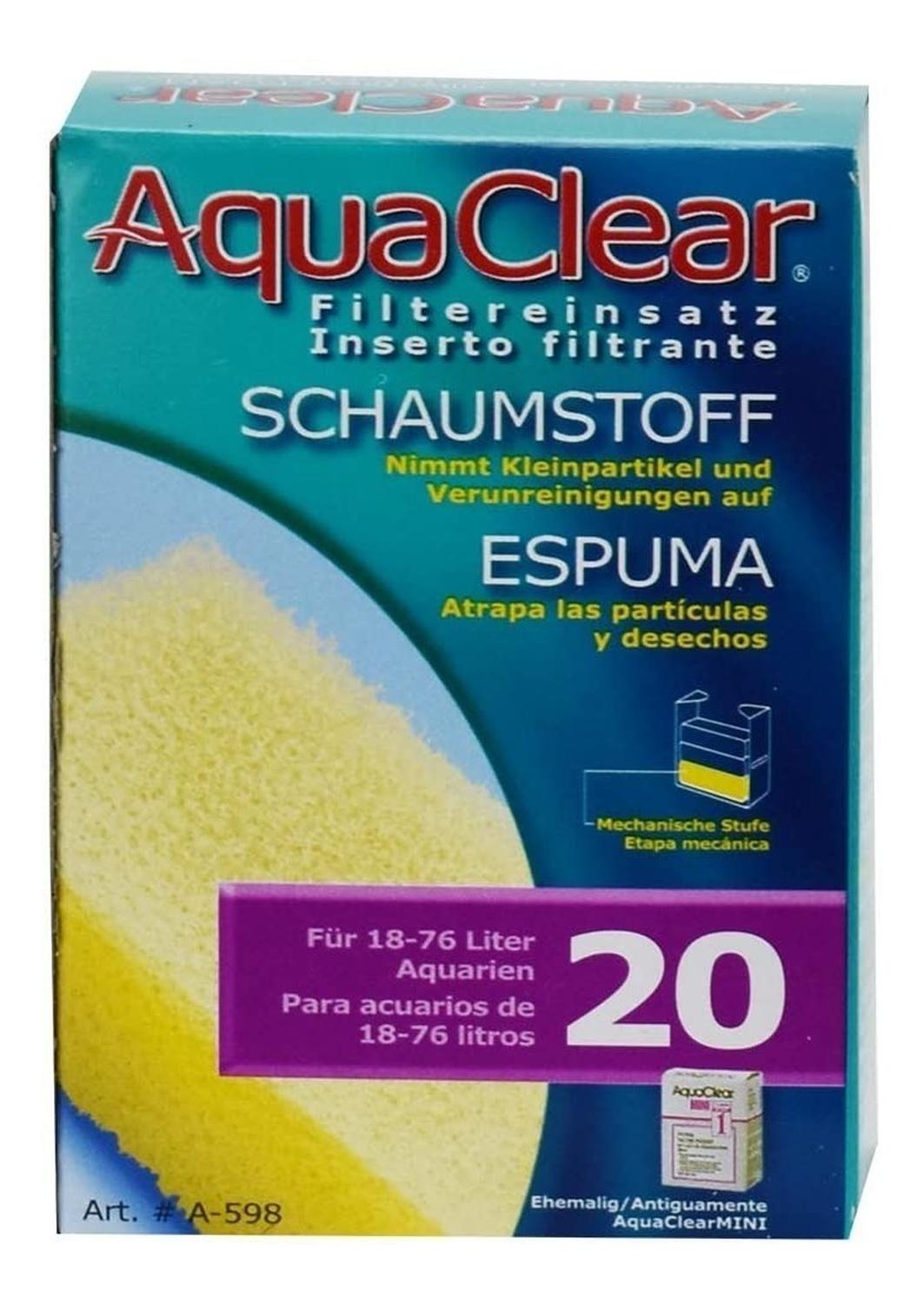 Repuesto De Almohadilla Espuma Aquaclear Esponja Mini/20 de Aqua-Clear | G.Valkyria - imagen 1