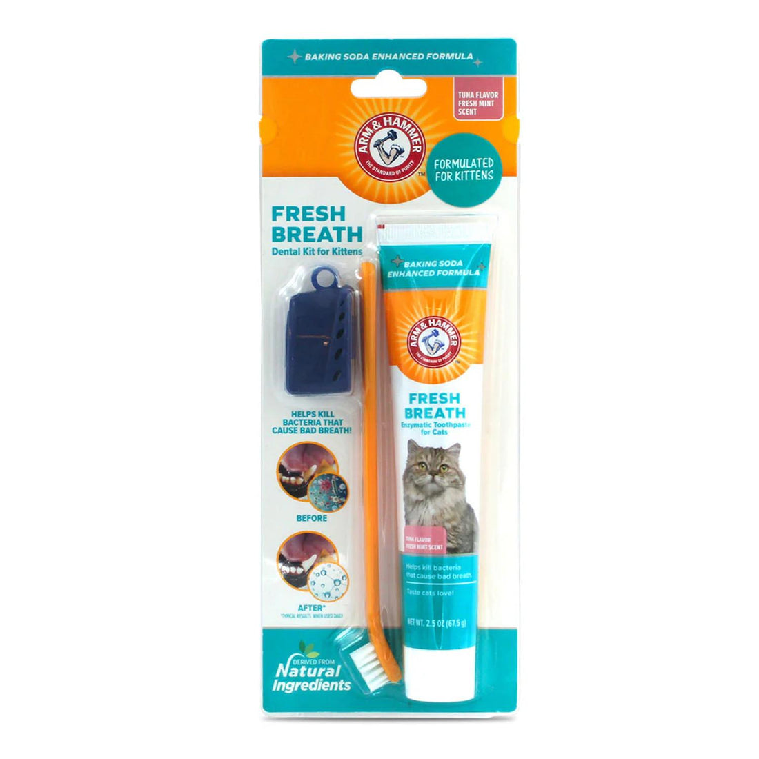 Arm & Hammer Kit Pasta Dental Cepillo Gato aliento fresco Atún | G.Valkyria - imagen 1