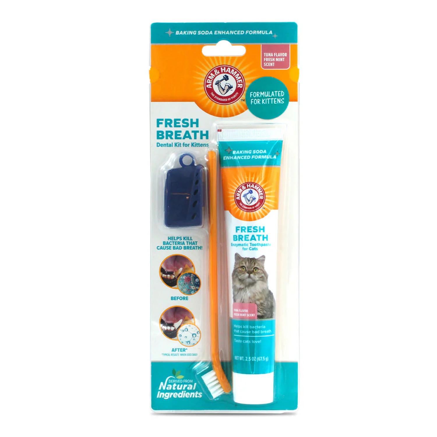 Arm & Hammer Kit Pasta Dental Cepillo Gato aliento fresco Atún | G.Valkyria - imagen 1