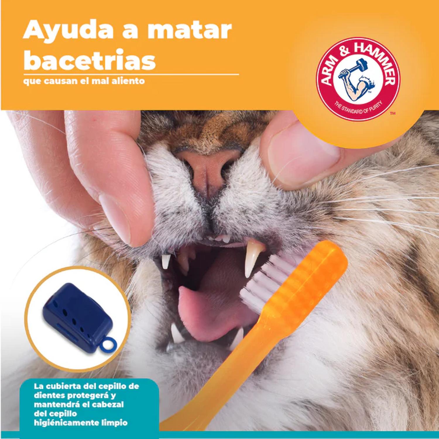 Arm & Hammer Kit Pasta Dental Cepillo Gato aliento fresco Atún | G.Valkyria - imagen 4