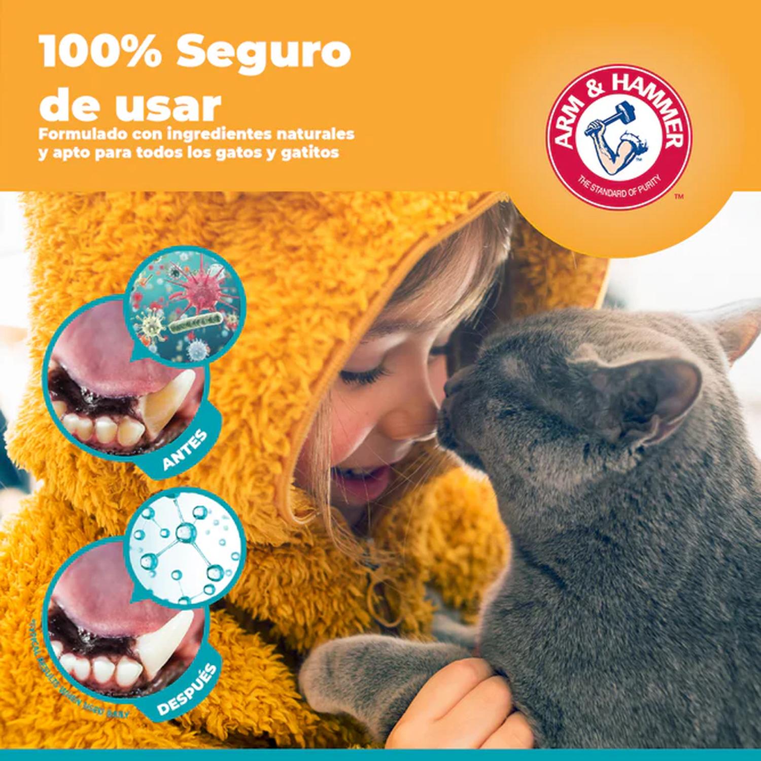 Arm & Hammer Kit Pasta Dental Cepillo Gato aliento fresco Atún | G.Valkyria - imagen 5