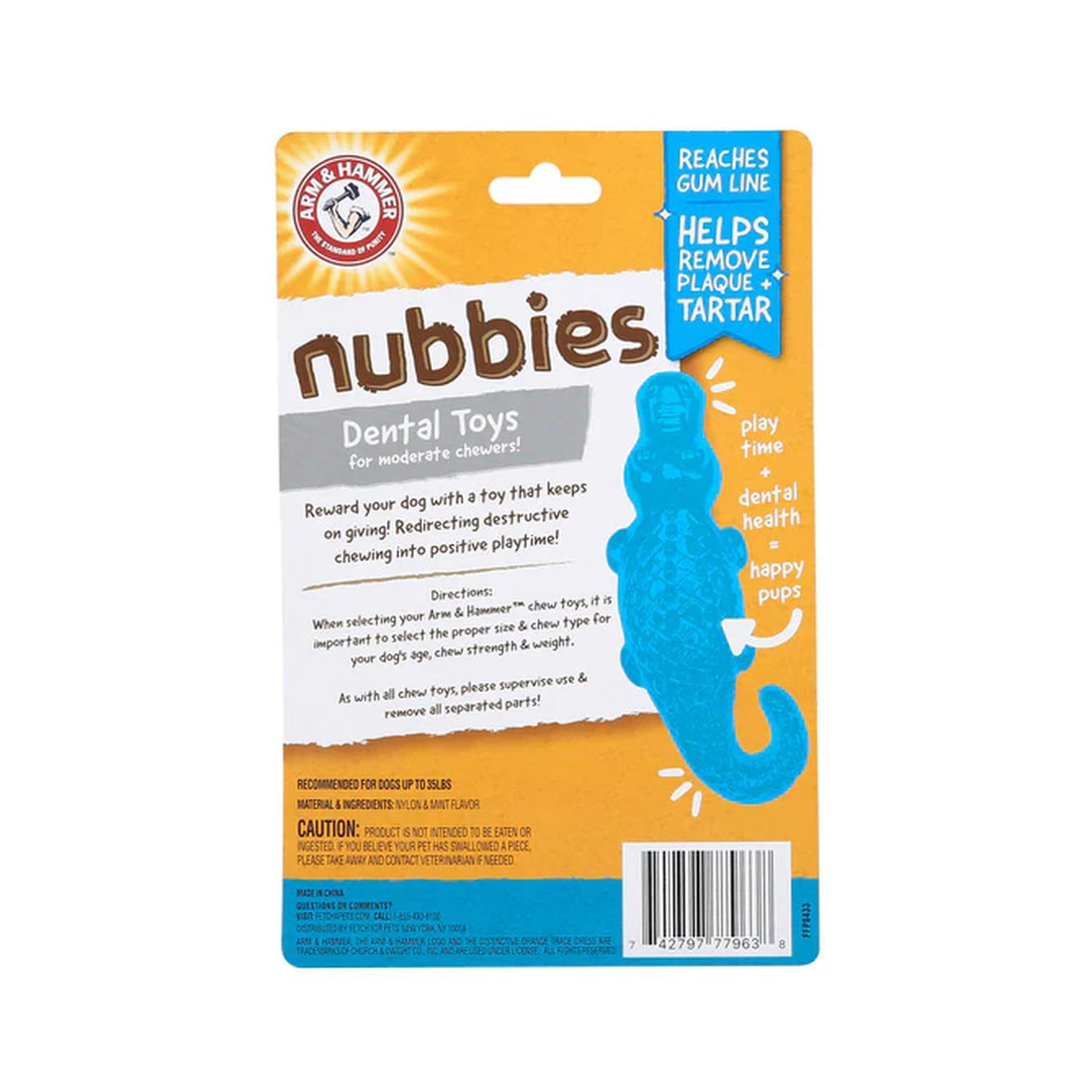 Arm & Hammer Nubbies Juguete Dental para Perro Cocodrilo | G.Valkyria - imagen 1