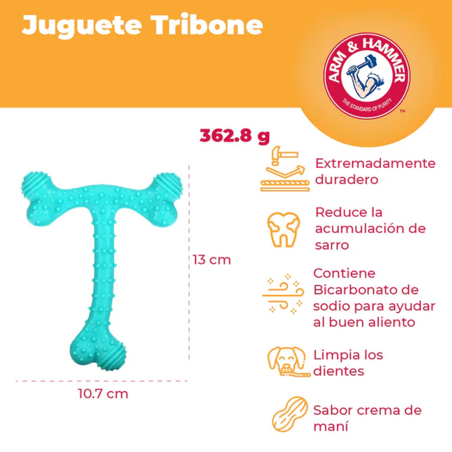 Arm & Hammer Nubbies Juguete Dental para Perro T-Bone Maní | G.Valkyria - imagen 4