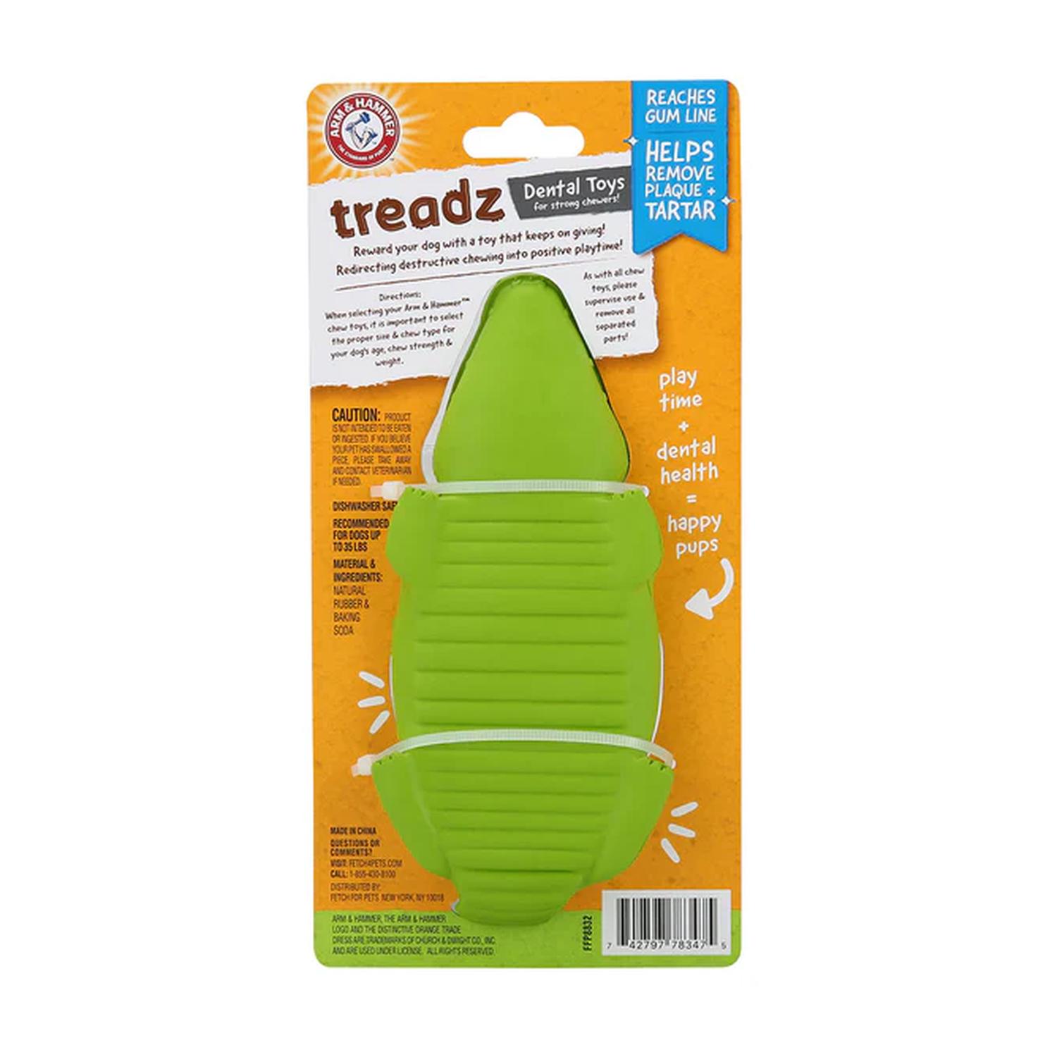 Arm & Hammer Treadz Juguete Dental para Perro Cocodrilo Grande | G.Valkyria - imagen 2
