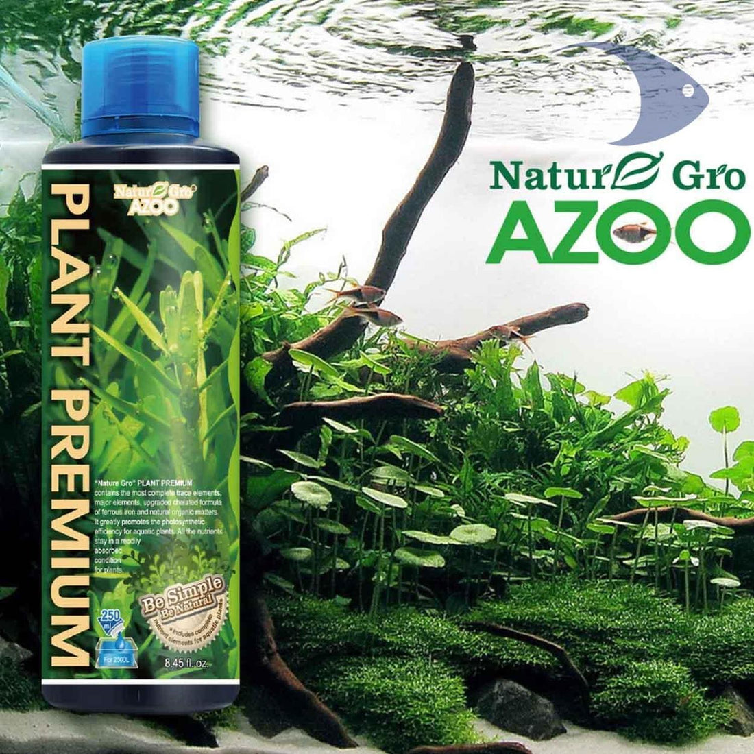AZOO Acondicionador Plus Nature Gro Plant de Acuario 250ml | G.Valkyria - imagen 1