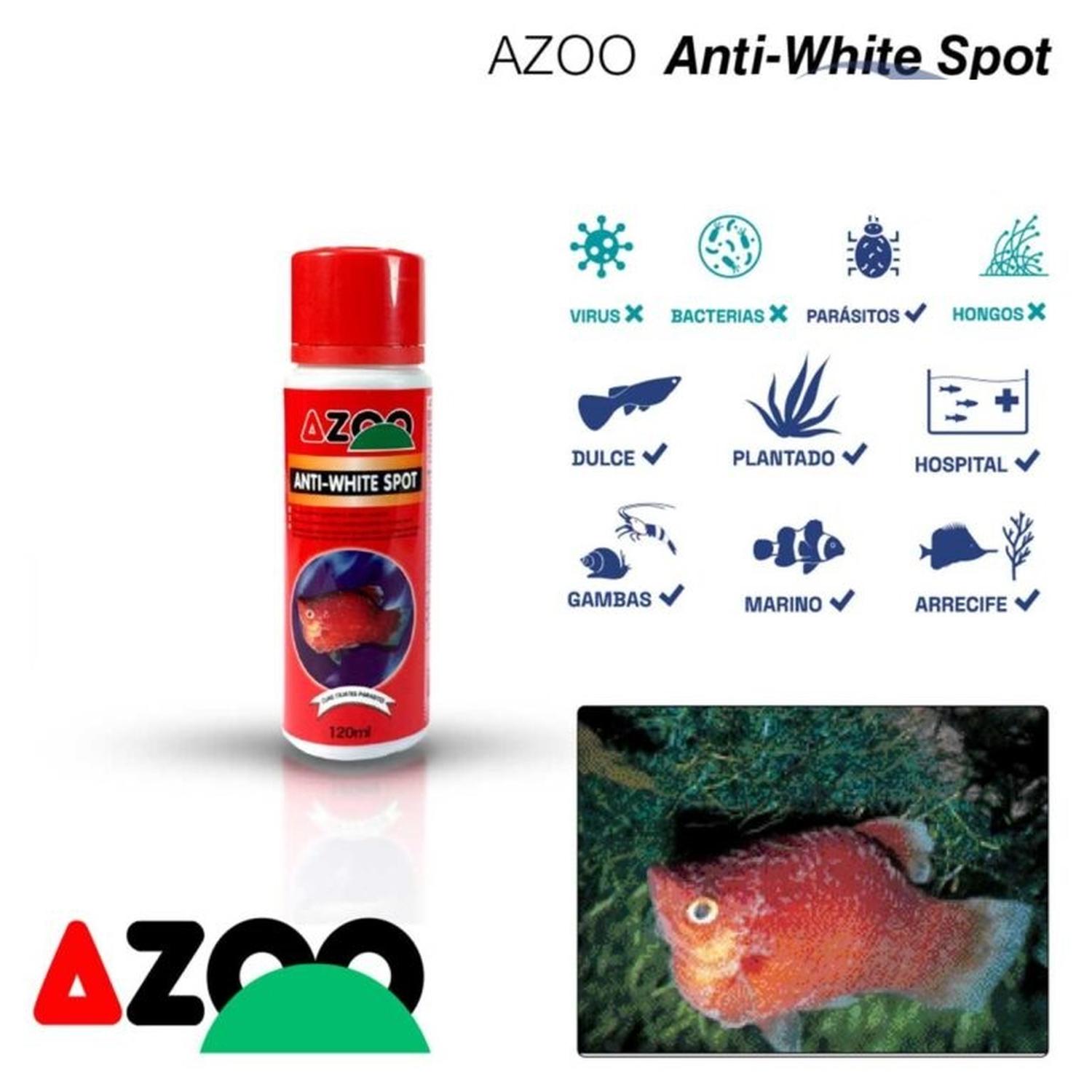 Azoo Anti-White Spot elimina punto blanco ich acuario 120 ml | G.Valkyria - imagen 2