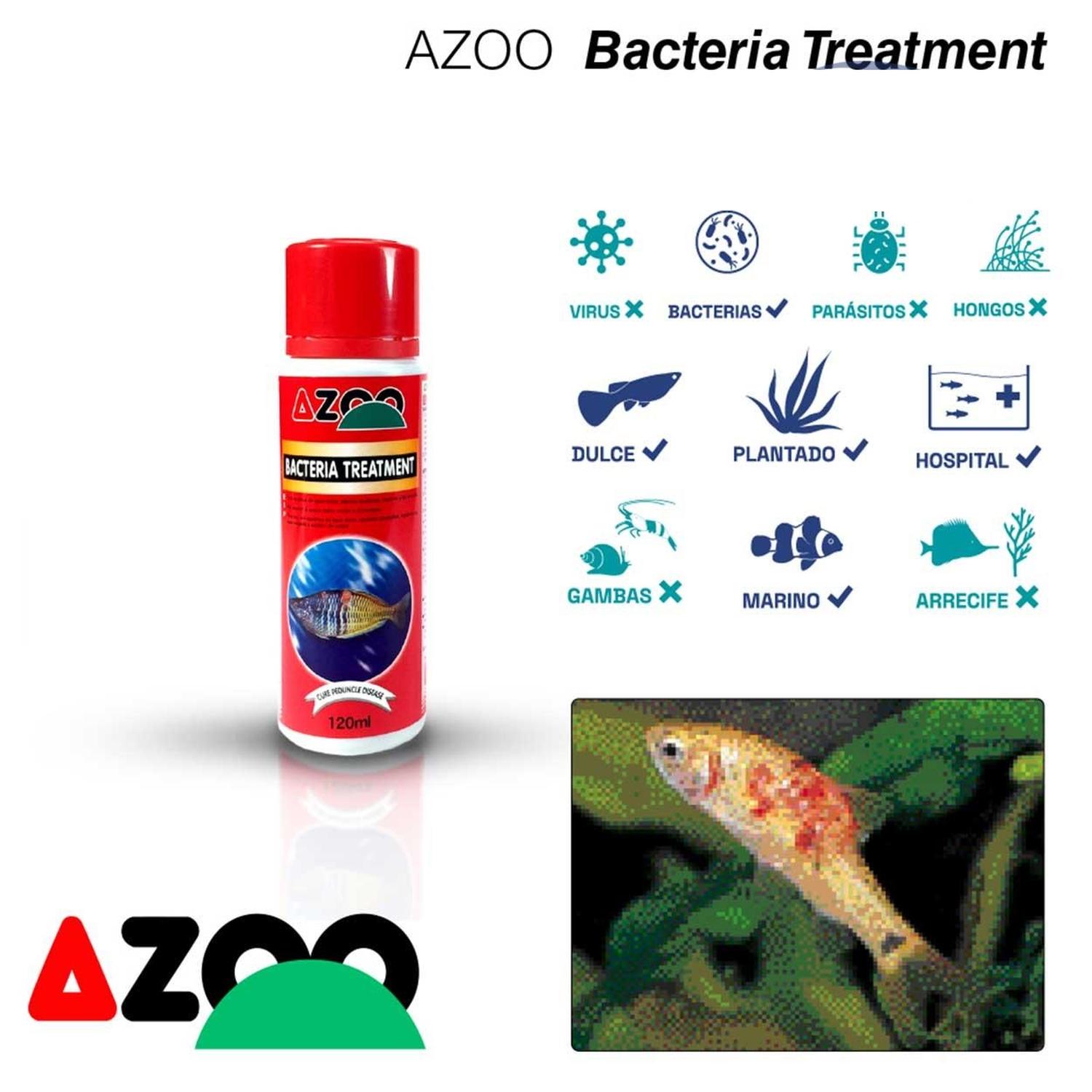 Azoo Bacteria Treatment para acuarios cola podrida 120 ml | G.Valkyria - imagen 2