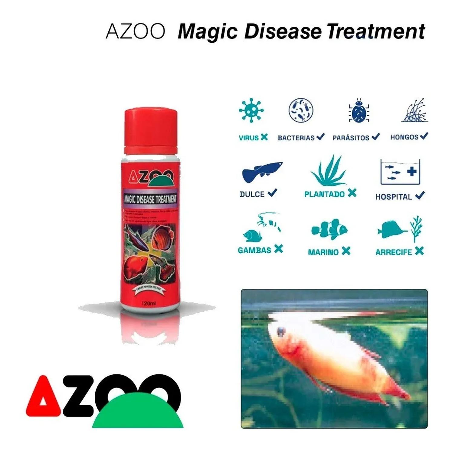 Azoo Magic Disease Treatment para acuarios dulce hongo 500ml | G.Valkyria - imagen 2