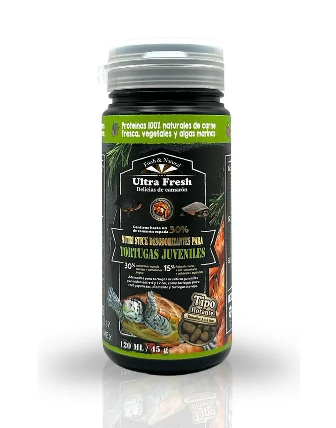Azoo UltraFresh Alimento Nutri sticks para tortugas acuáticas bebé 45g | G.Valkyria - imagen 1
