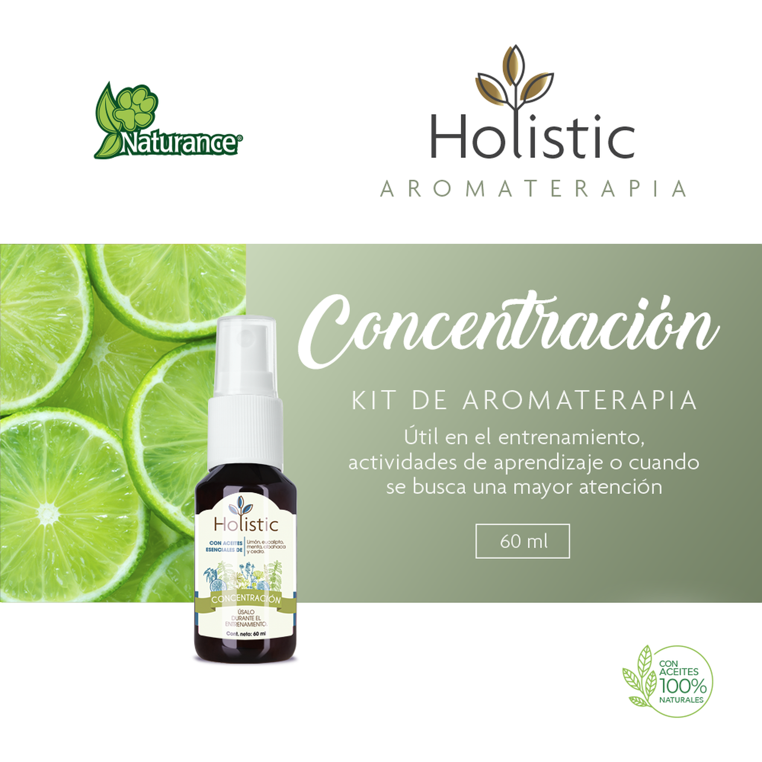 Naturance Holistic Aromatherapy for dogs 60ml bottle concentration