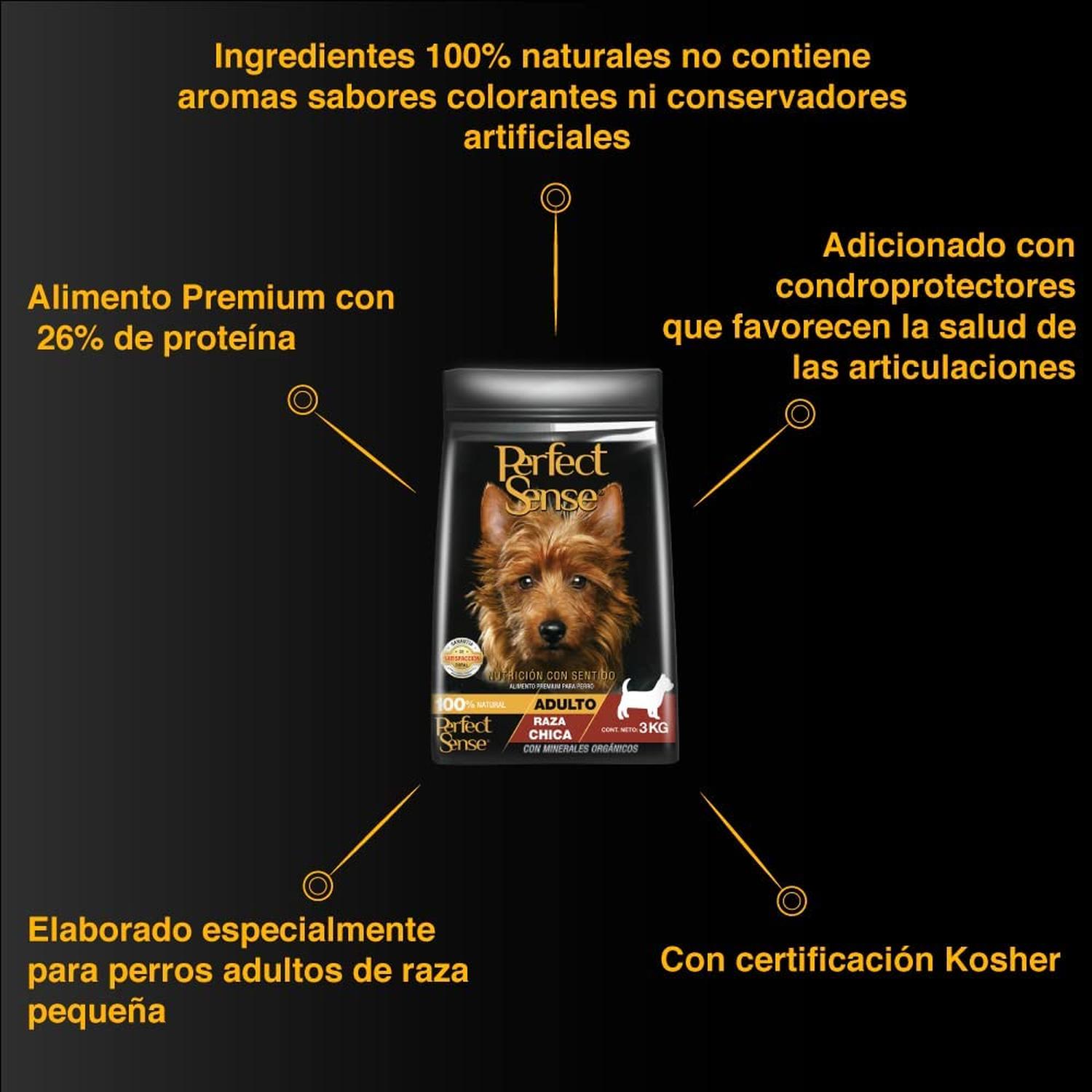 Alimento Perro Raza Chica adulto Perfect Sense De 3 Kilos