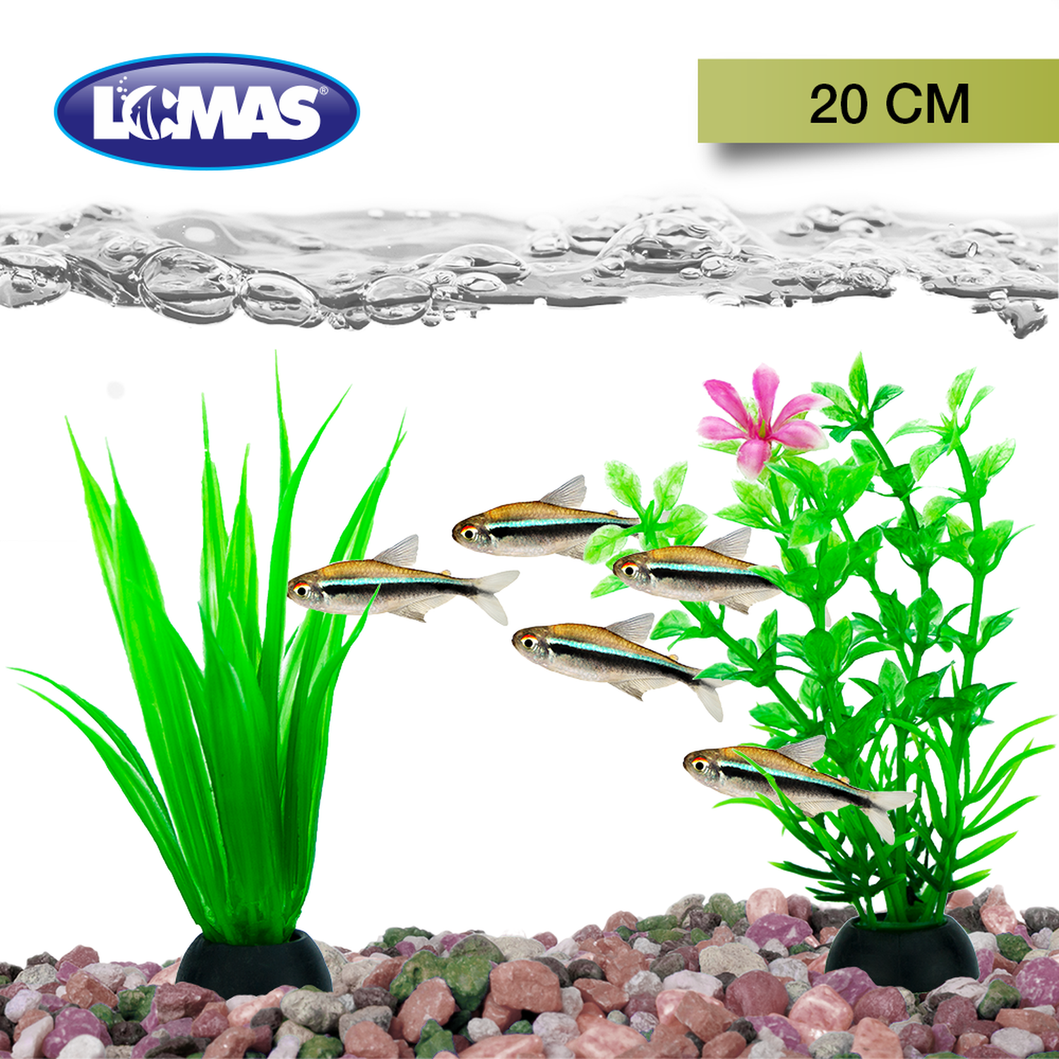 LOMAS planta artificial de 20 cms para acuarios - 6 plantas