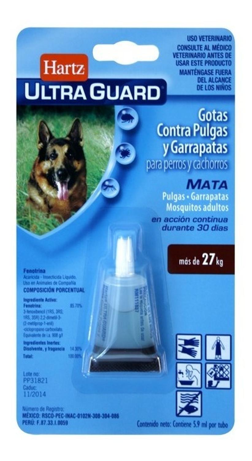 Hartz UltraGuard pipeta Antipulgas Para Perro Arriba De 27Kg