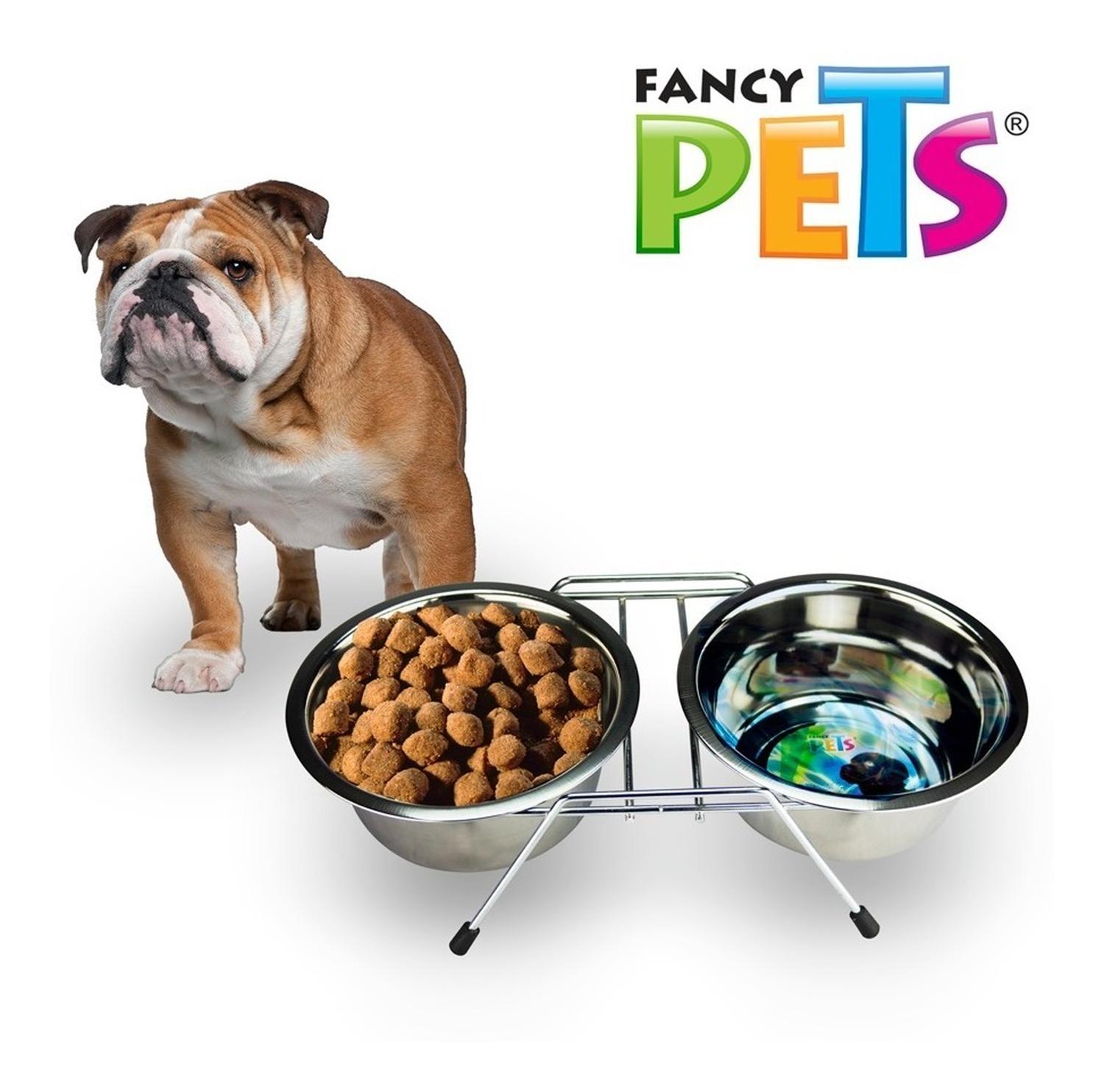 Fancy Pets Double Feeder with 2 Plates 946 Ml for dogs
