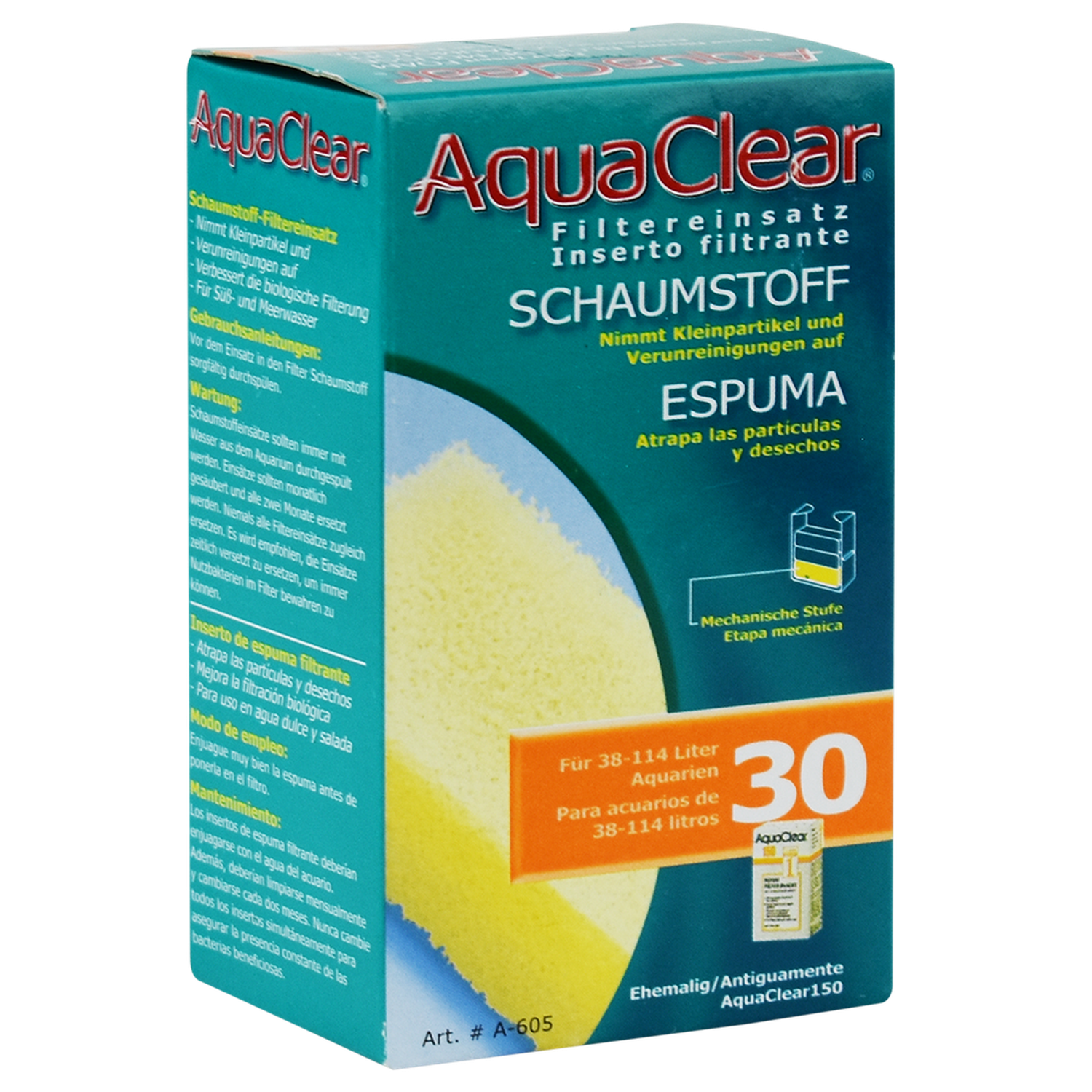 Aquaclear Cascada Repuesto De Esponja 150/30