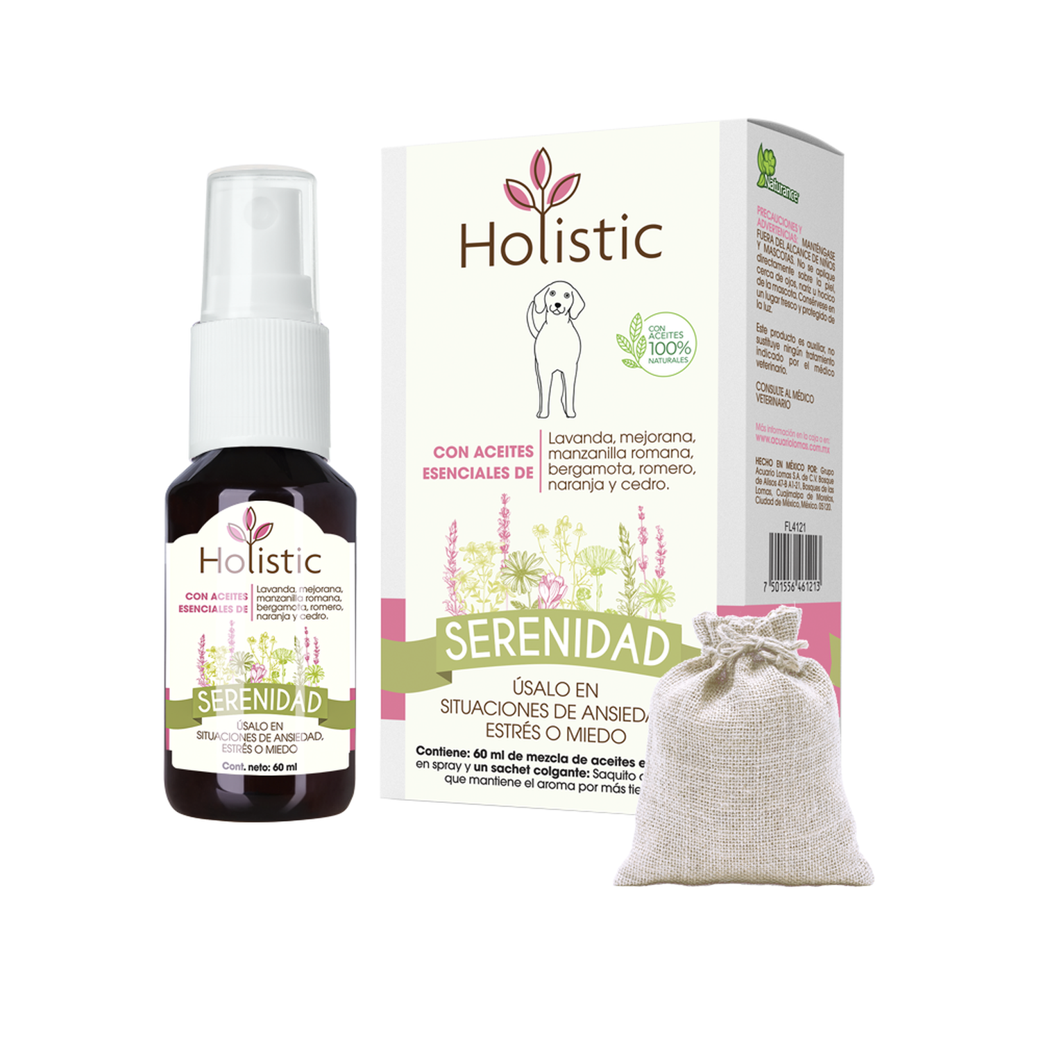 Naturance Holistic Aromatherapy dogs bottle 60ml serenity