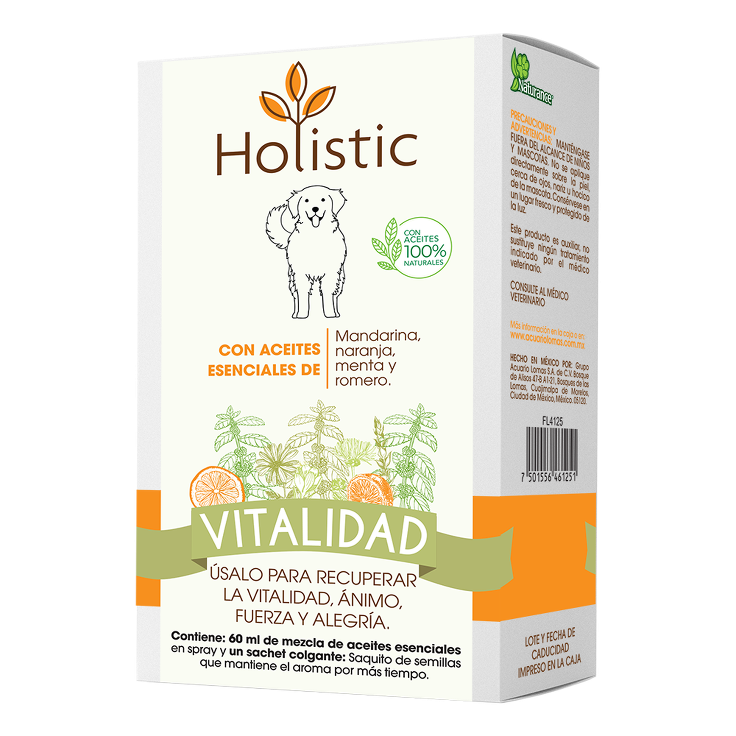 Naturance Holistic Aromatherapy dogs bottle 60ml vitality