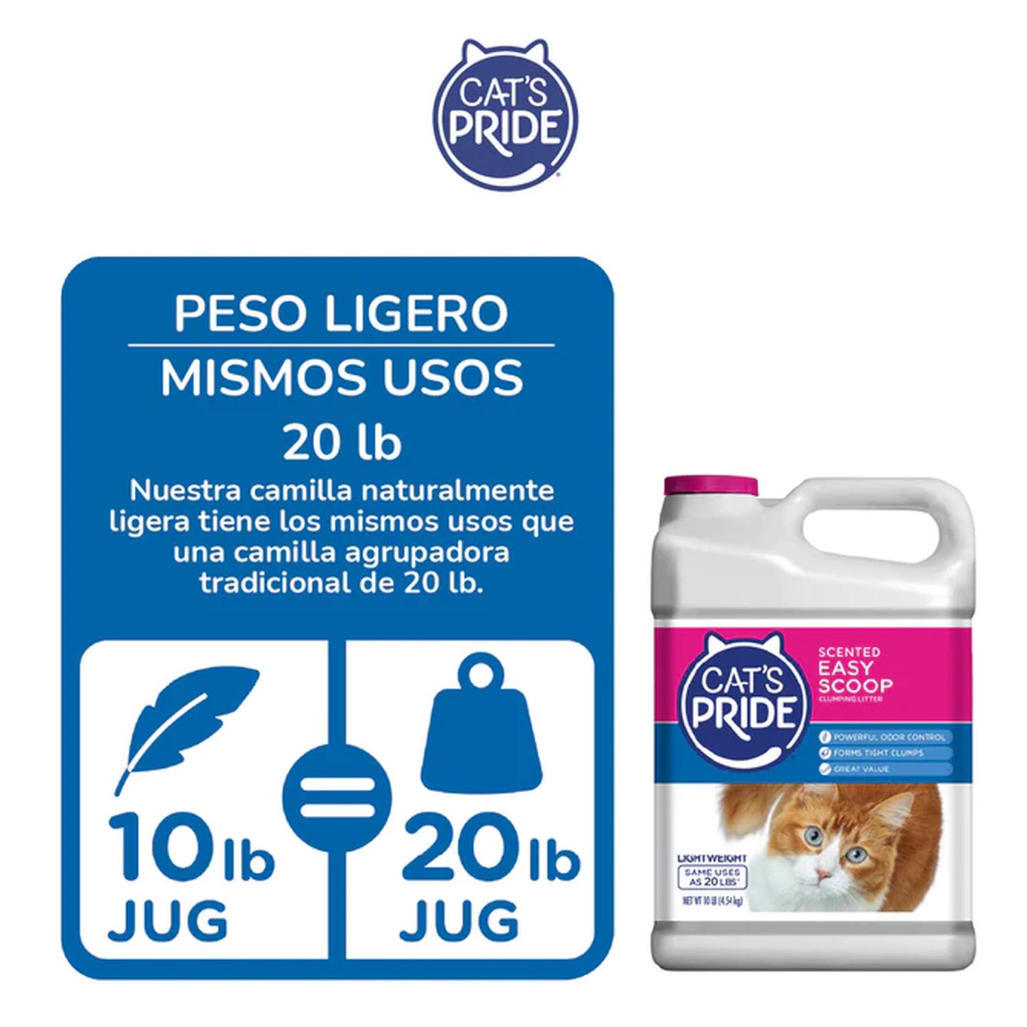 Cat's Pride Scented Easy Scoop Arena gato Aglutinante sin olores