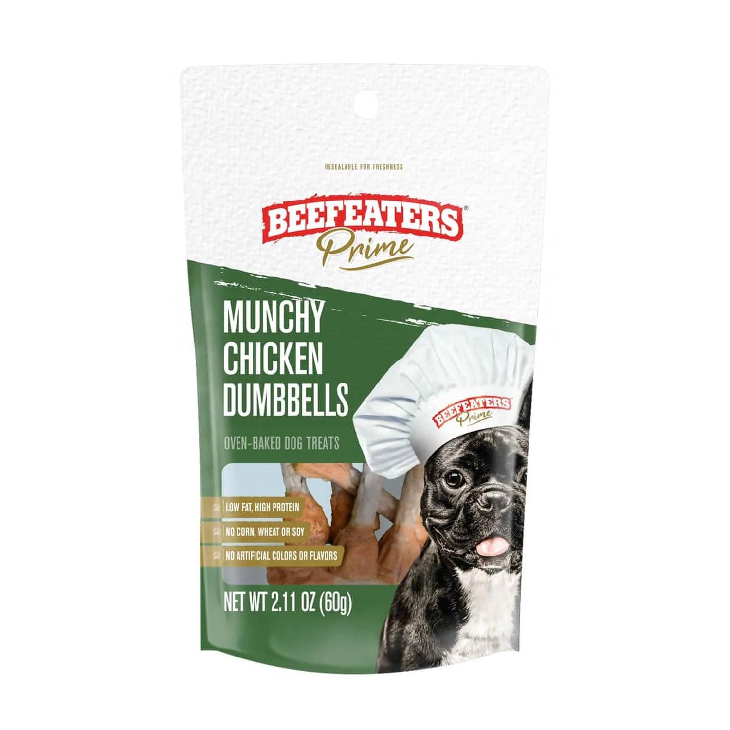 Beefeaters Prime premio natural perro Dumbbells Pollo 60g | G.Valkyria - imagen 1